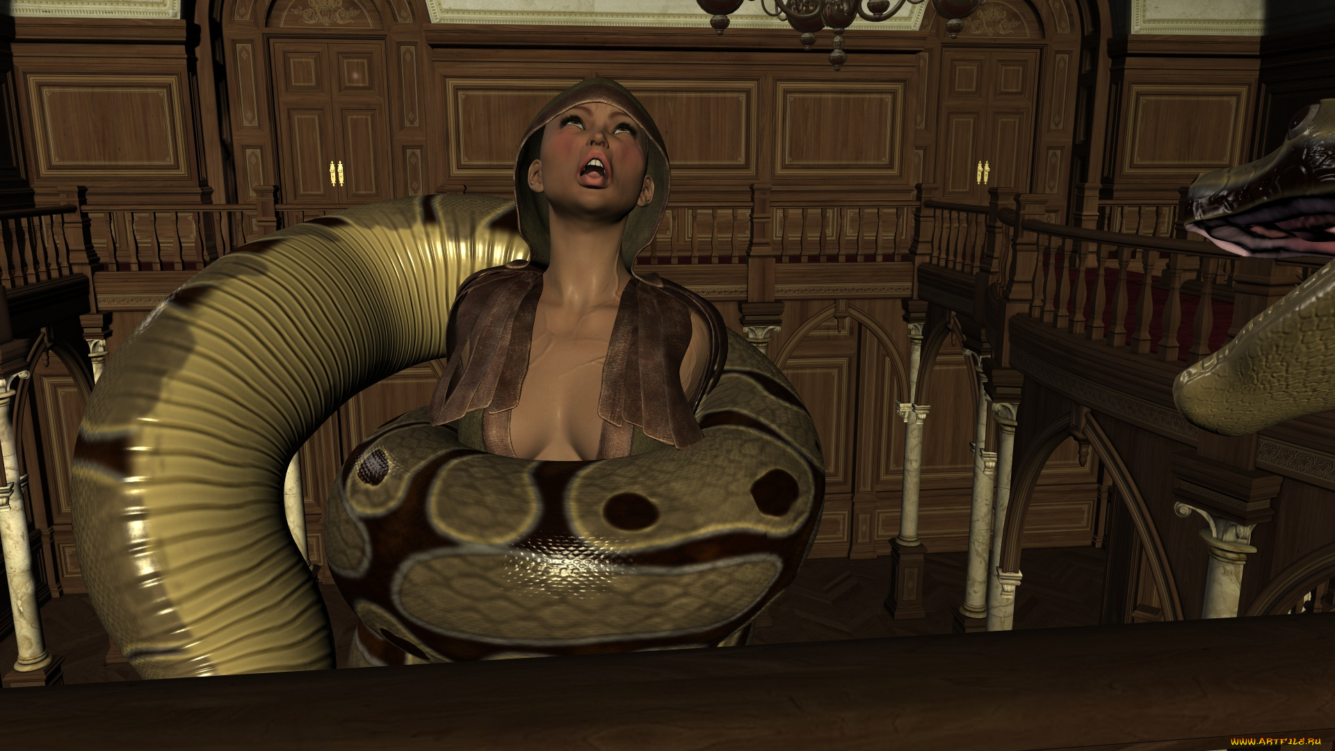 3д, графика, фантазия, , fantasy, девушка, взгляд, фон