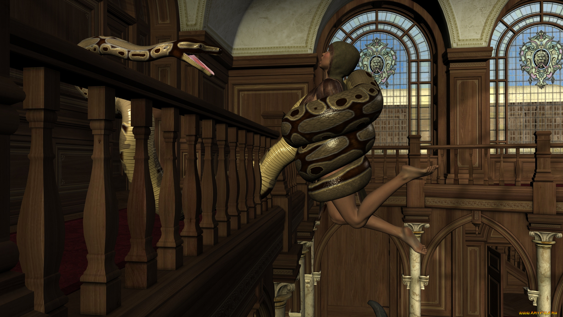 3д, графика, фантазия, , fantasy, девушка, взгляд, фон