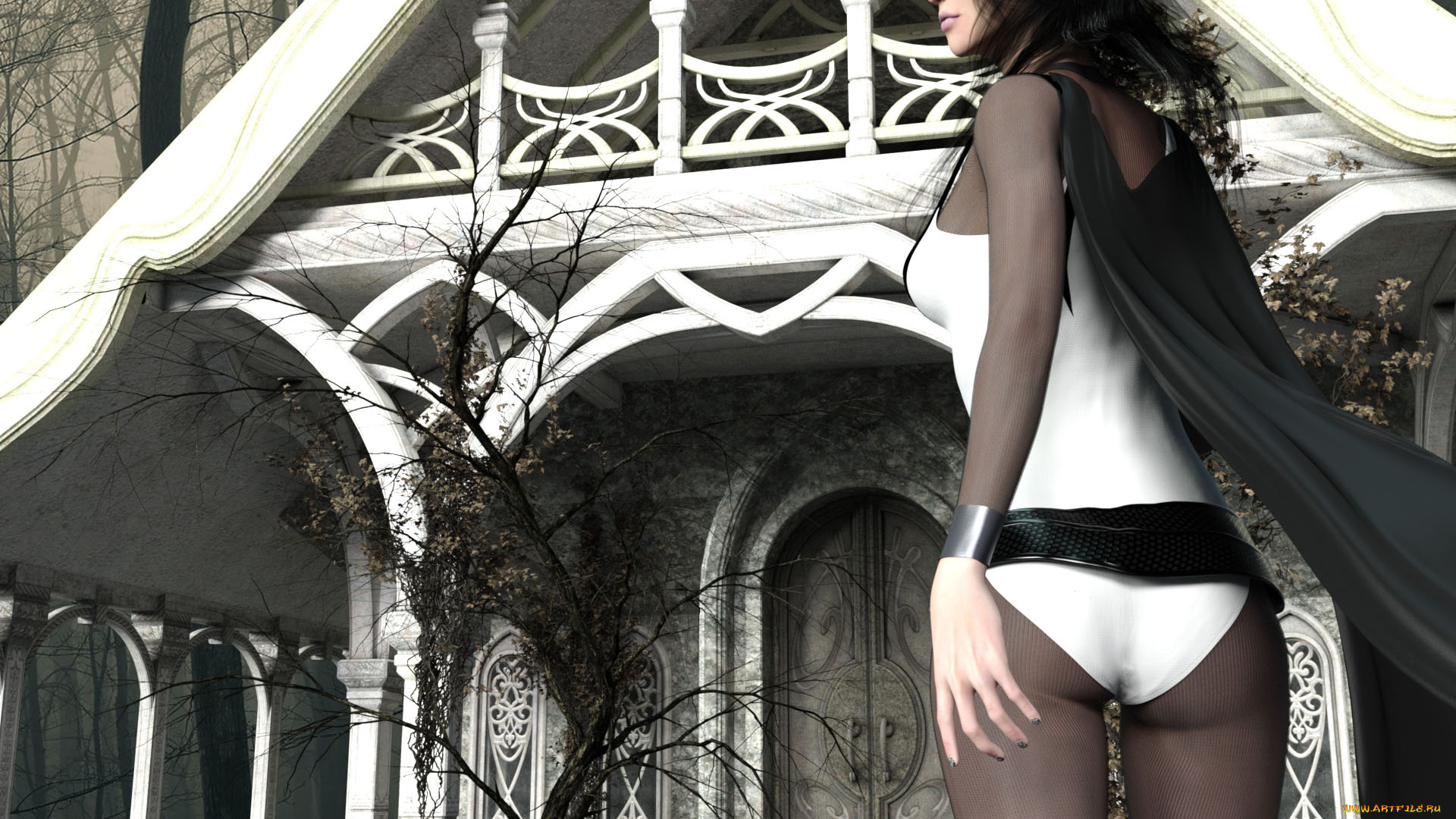 3д, графика, фантазия, , fantasy, фон, взгляд, девушка