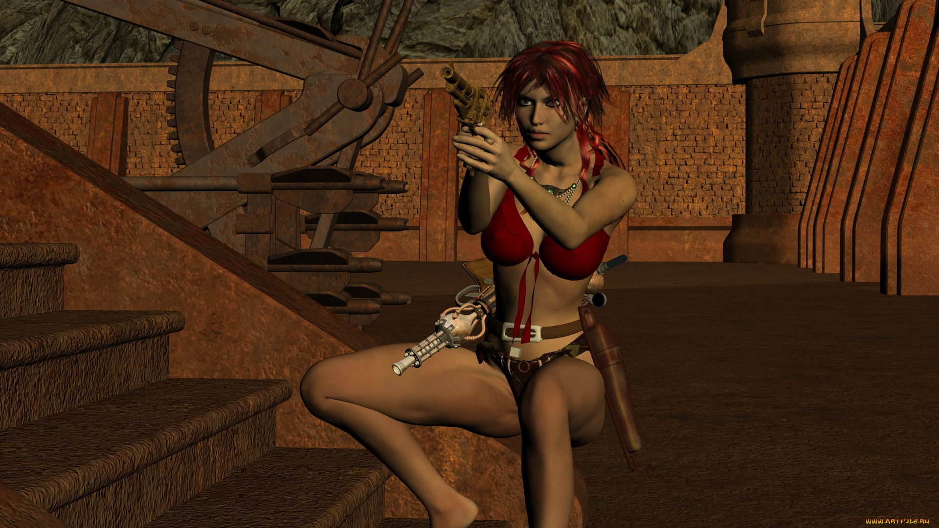 3д, графика, фантазия, , fantasy, фон, взгляд, девушки