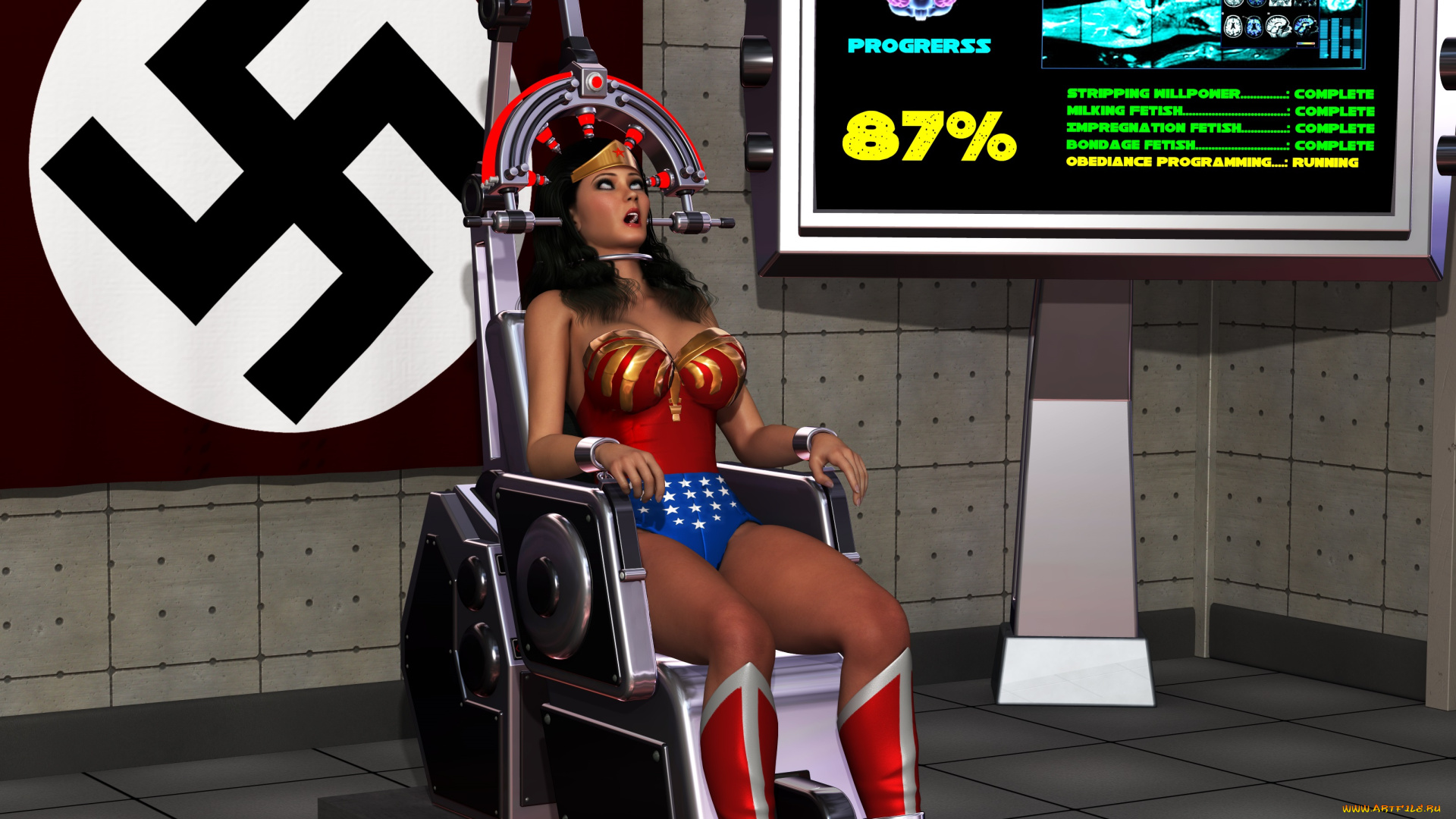 3д, графика, фантазия, , fantasy, фон, взгляд, девушка