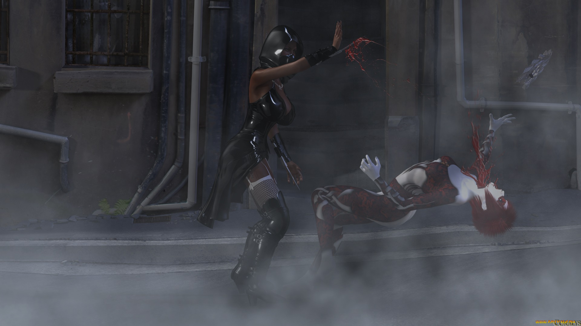 3д, графика, фантазия, , fantasy, взгляд, девушки, фон