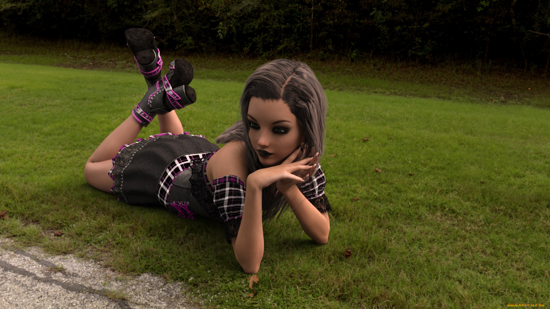 3д, графика, люди, , people, фон, взгляд, девушка