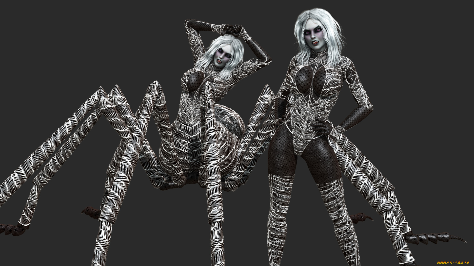 3д, графика, существа, , creatures, фон, взгляд, девушка