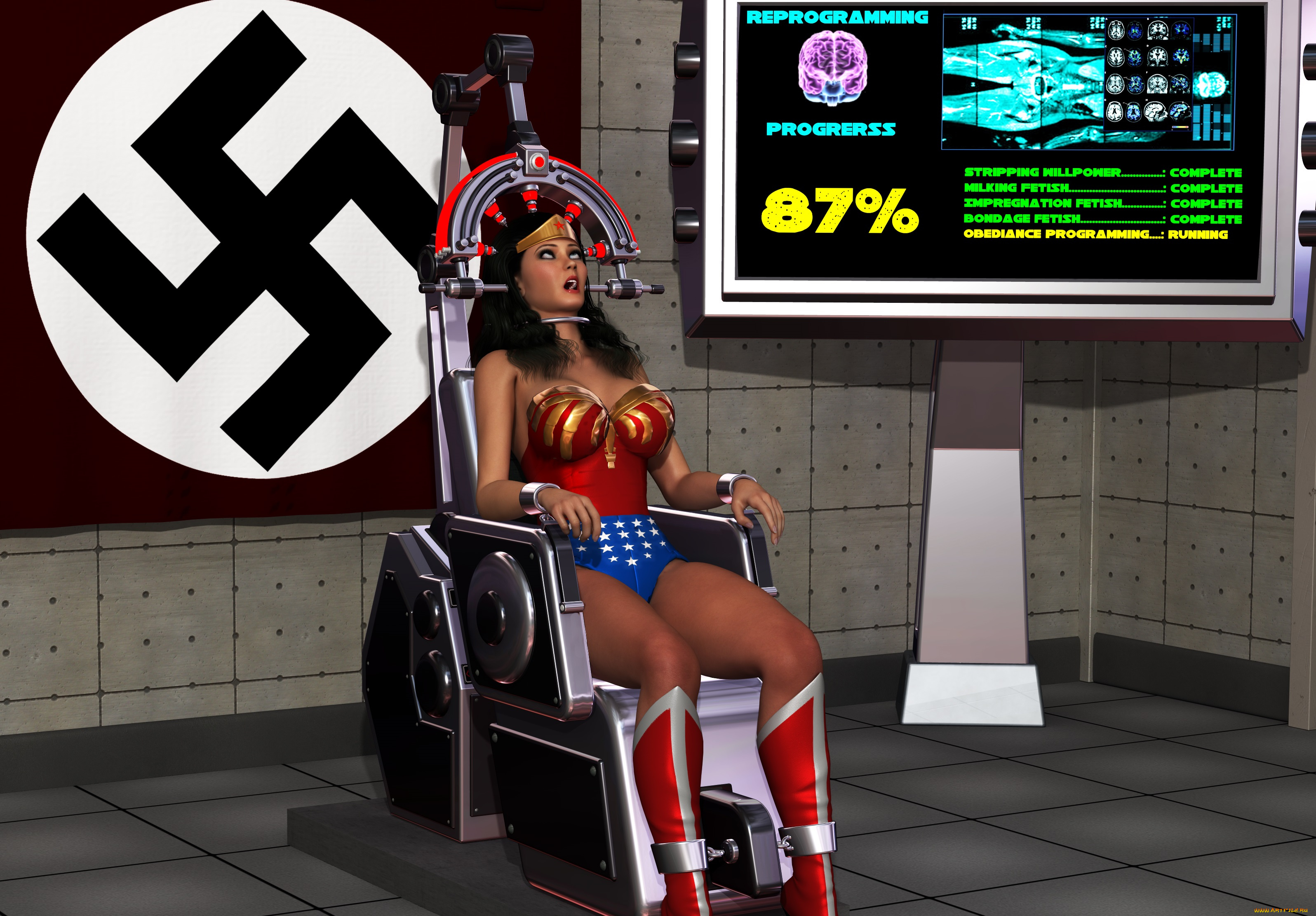 3д, графика, фантазия, , fantasy, фон, взгляд, девушка