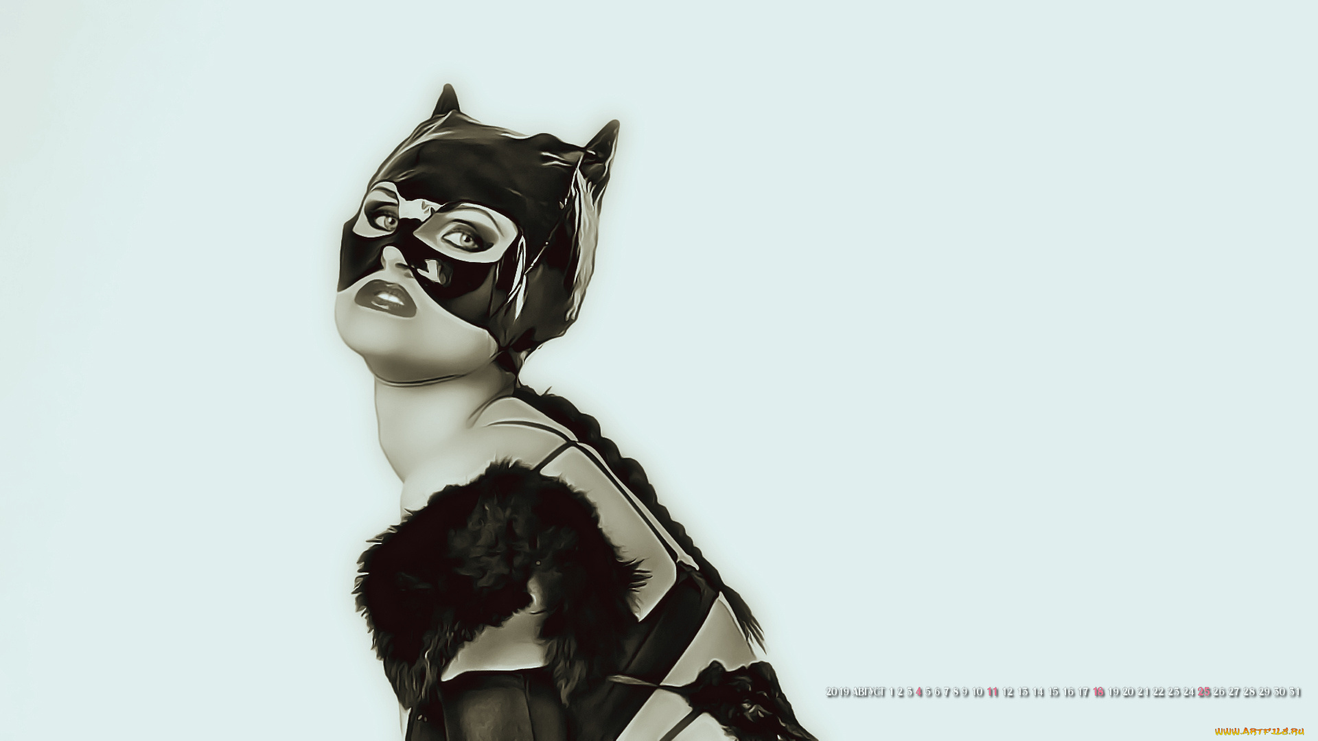 календари, компьютерный, дизайн, копслей, маска, девушка, женщина, calendar, 2019