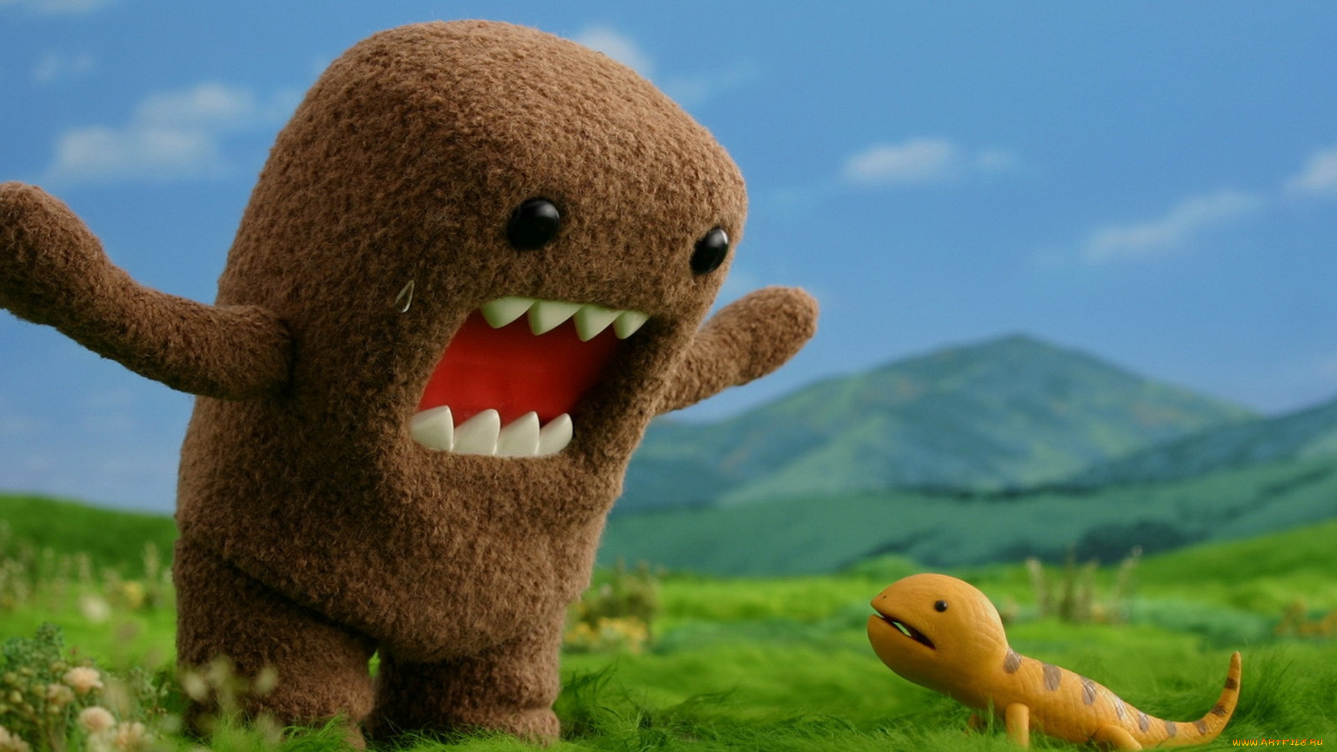 мультфильмы, -unknown, , разное, домо-кун, ящерица