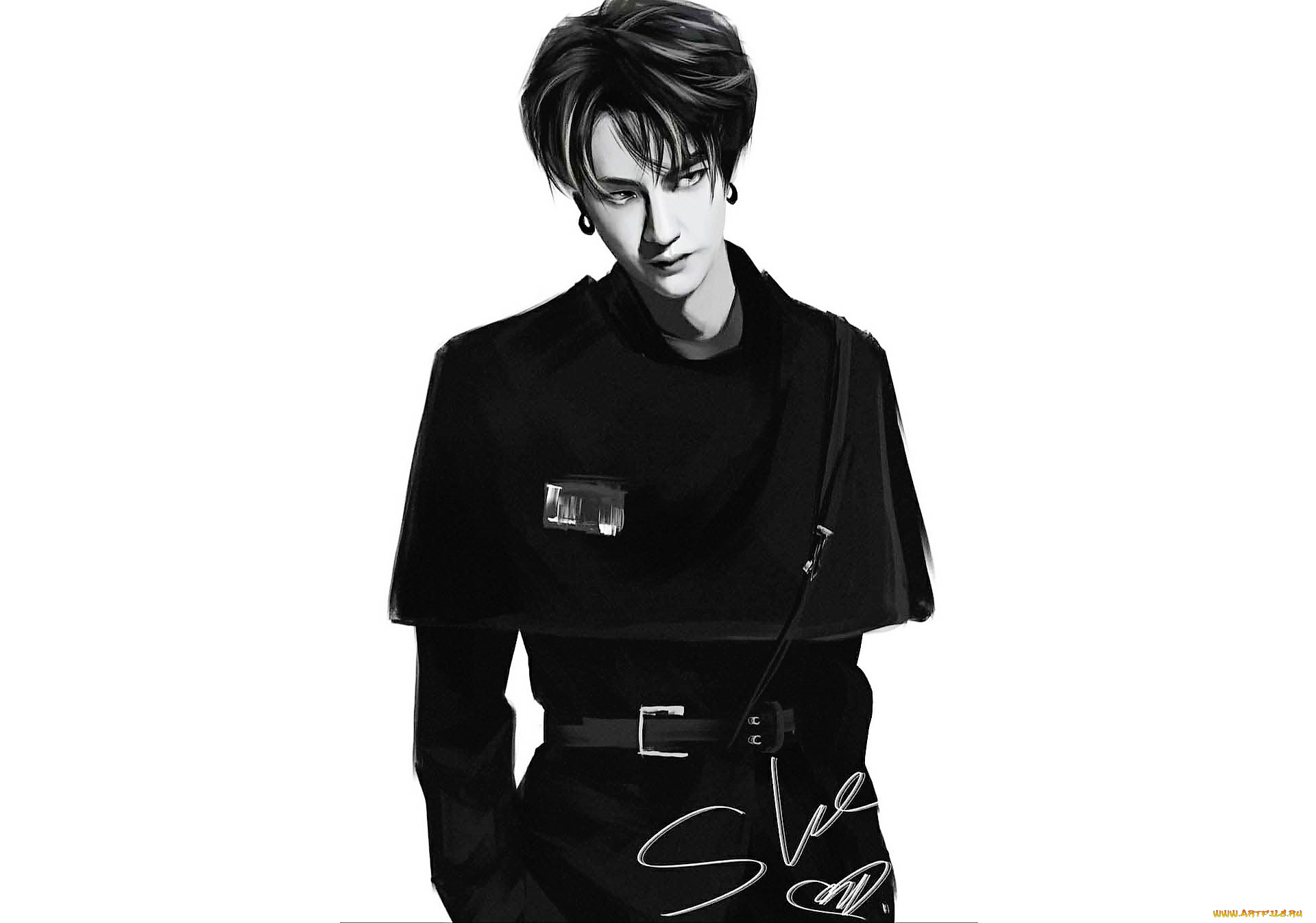 рисованное, люди, ван, ибо