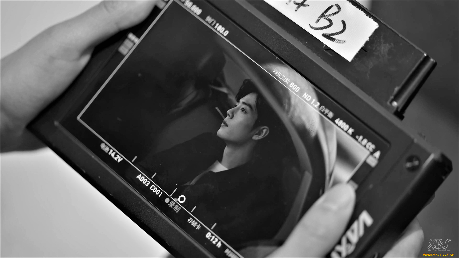 мужчины, xiao, zhan, актер, руки, камера