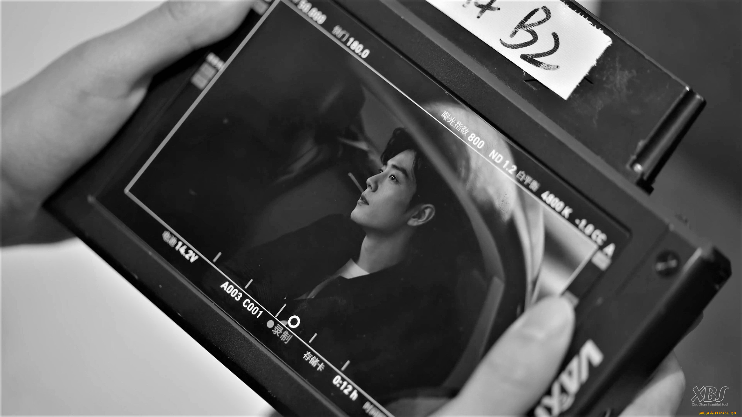 мужчины, xiao, zhan, актер, руки, камера