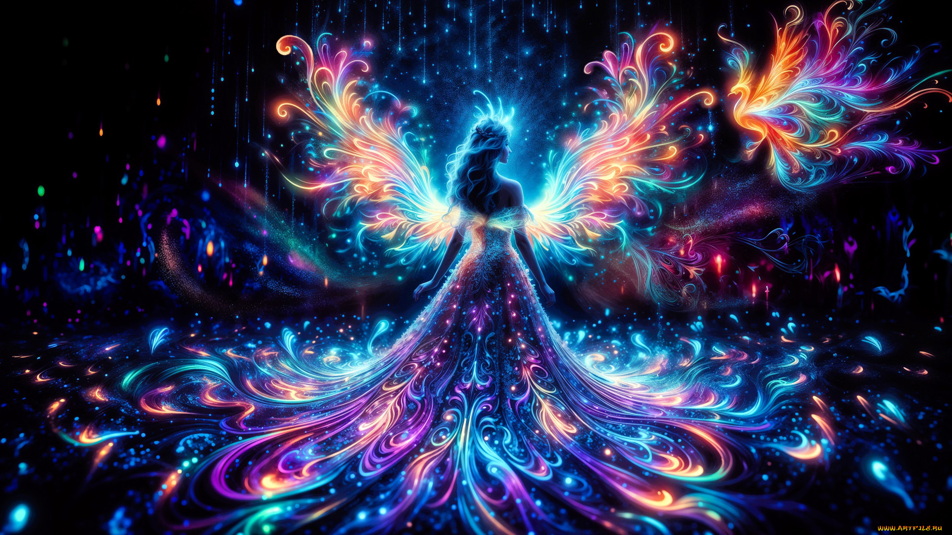 фэнтези, ангелы, девушка, крылья, ангел, свет