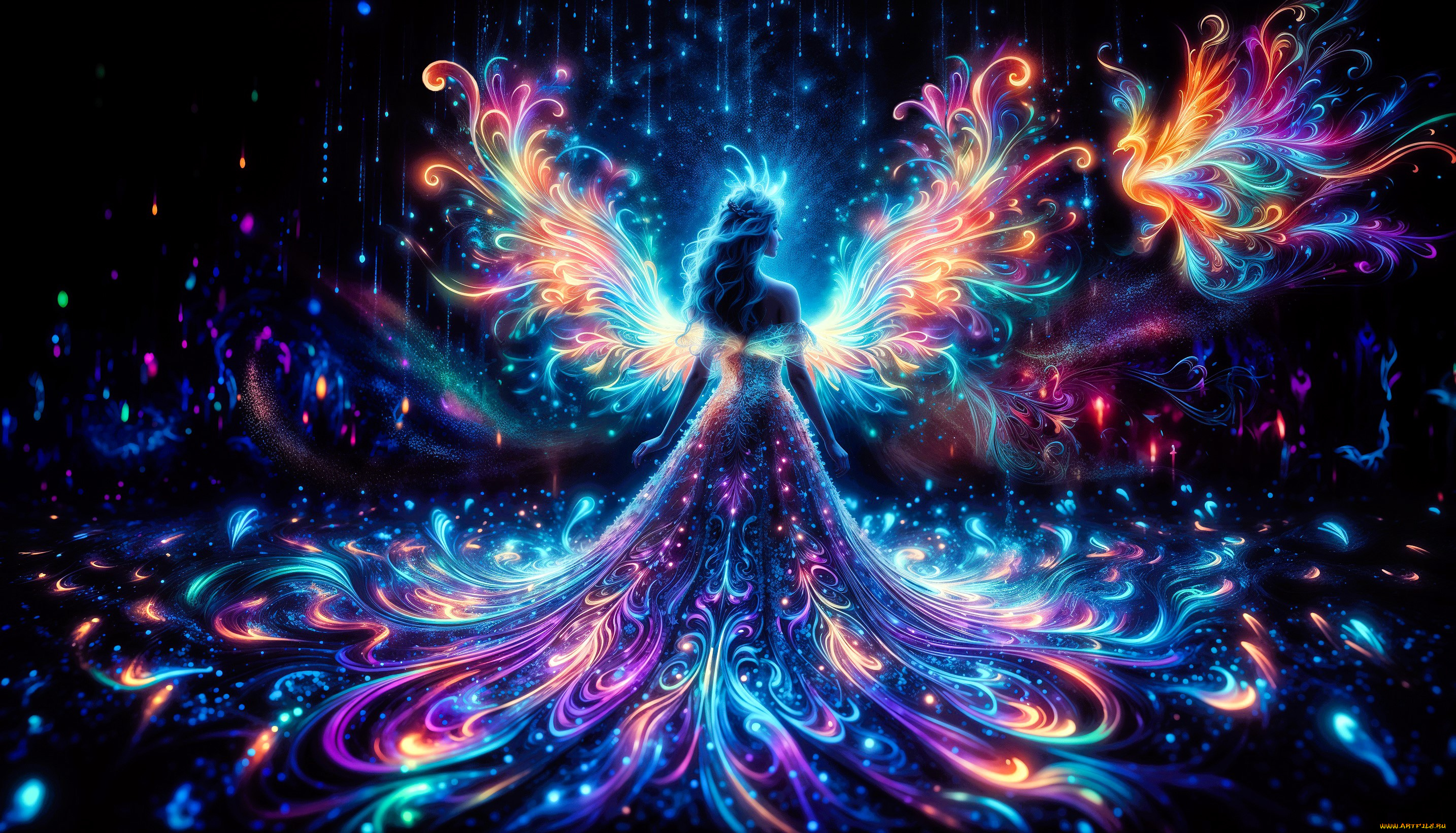 фэнтези, ангелы, девушка, крылья, ангел, свет