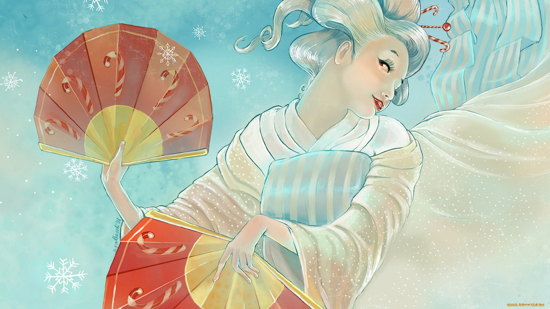 happy, new, year, фэнтези, девушки