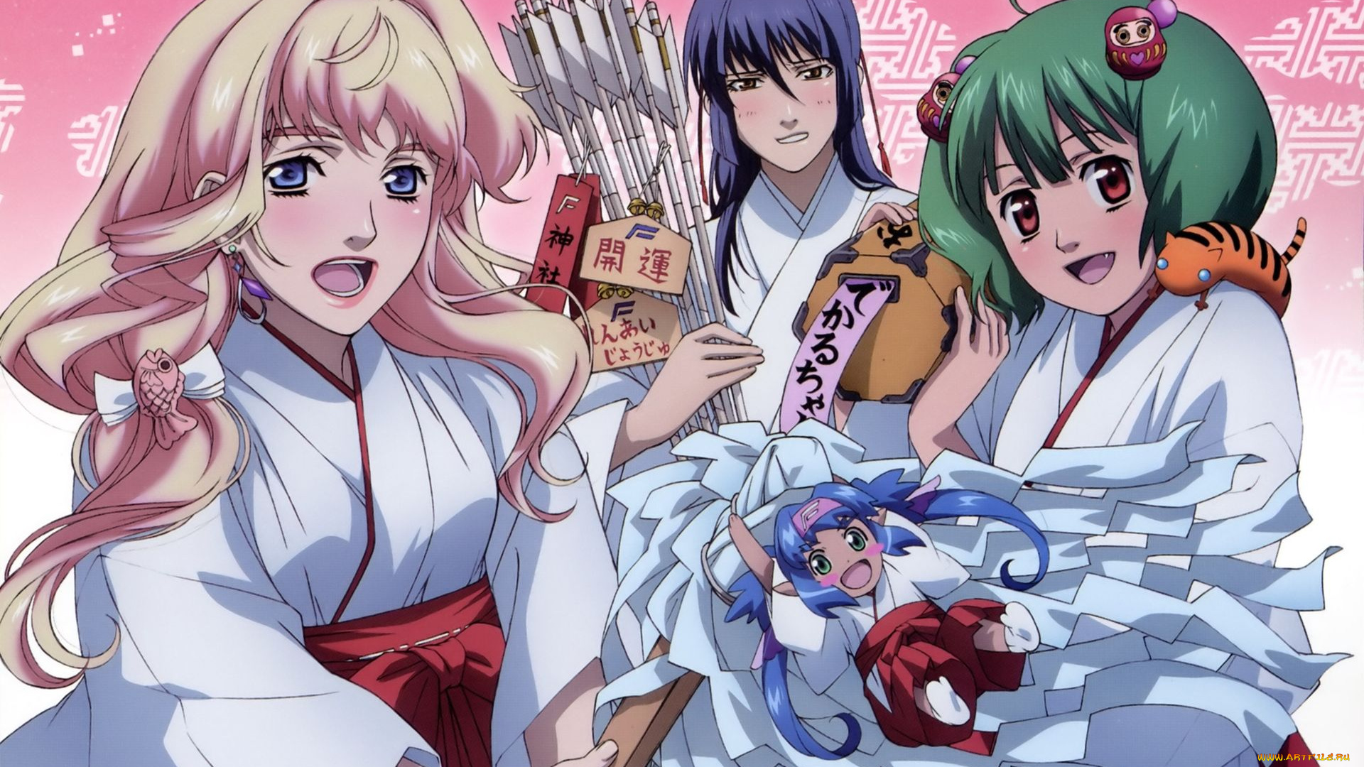 аниме, macross, frontier, девушки