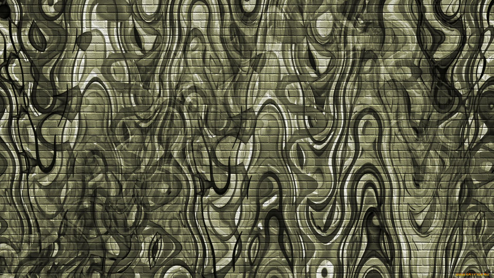 разное, граффити, узор, стена, кирпич