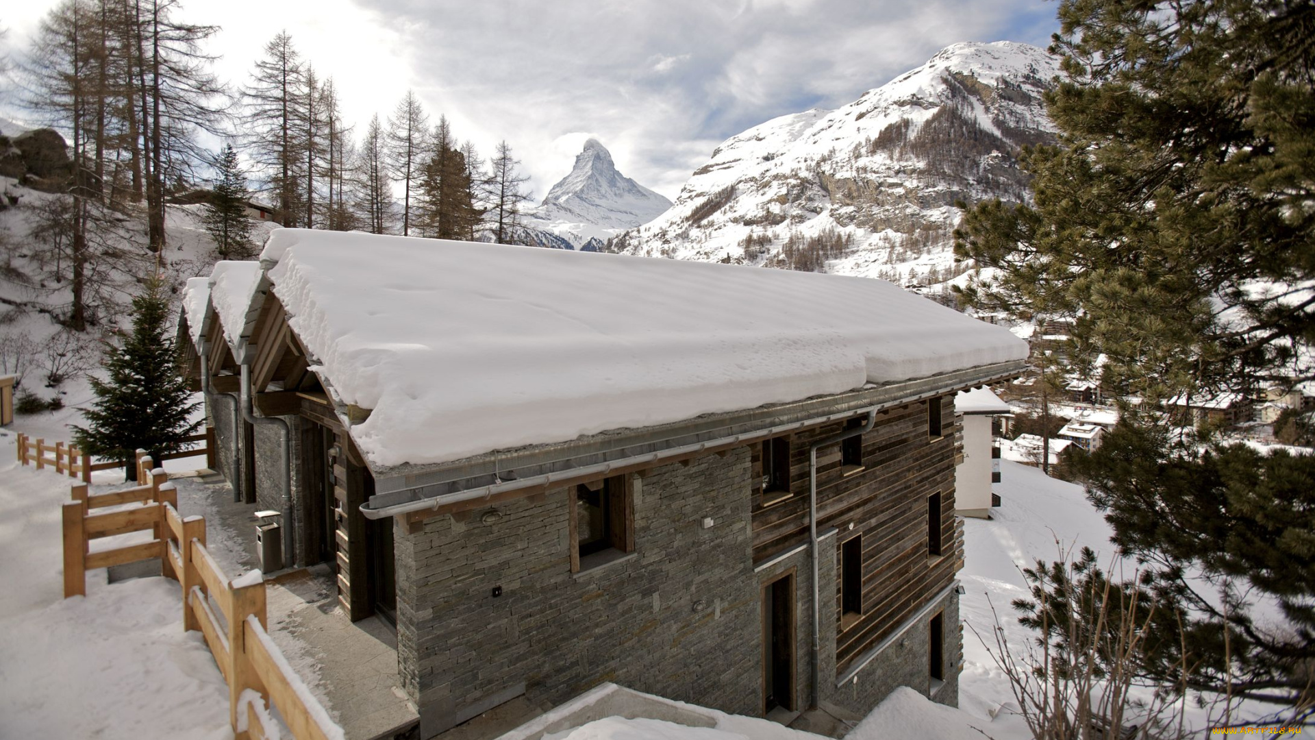 разное, сооружения, постройки, шале, горы