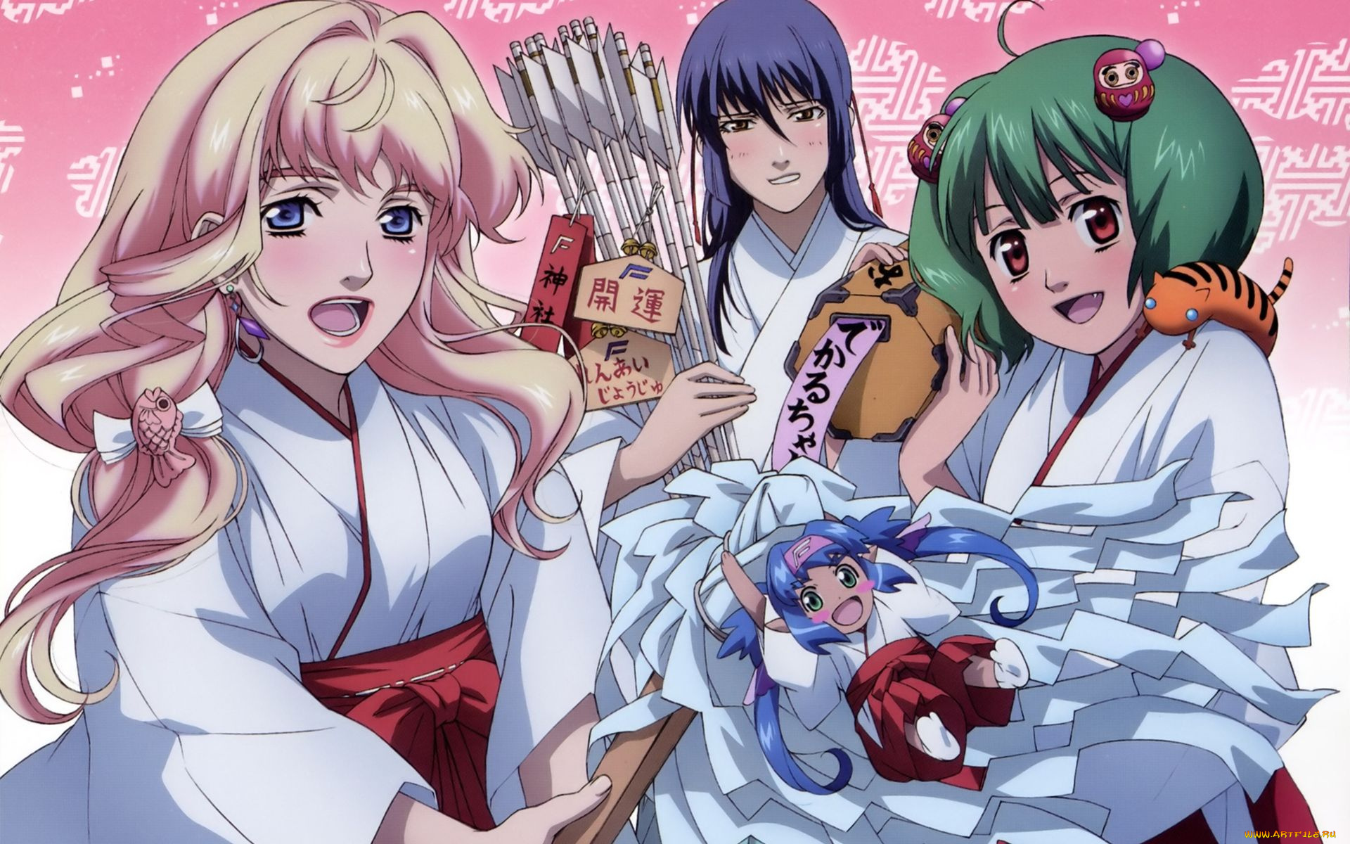 аниме, macross, frontier, девушки