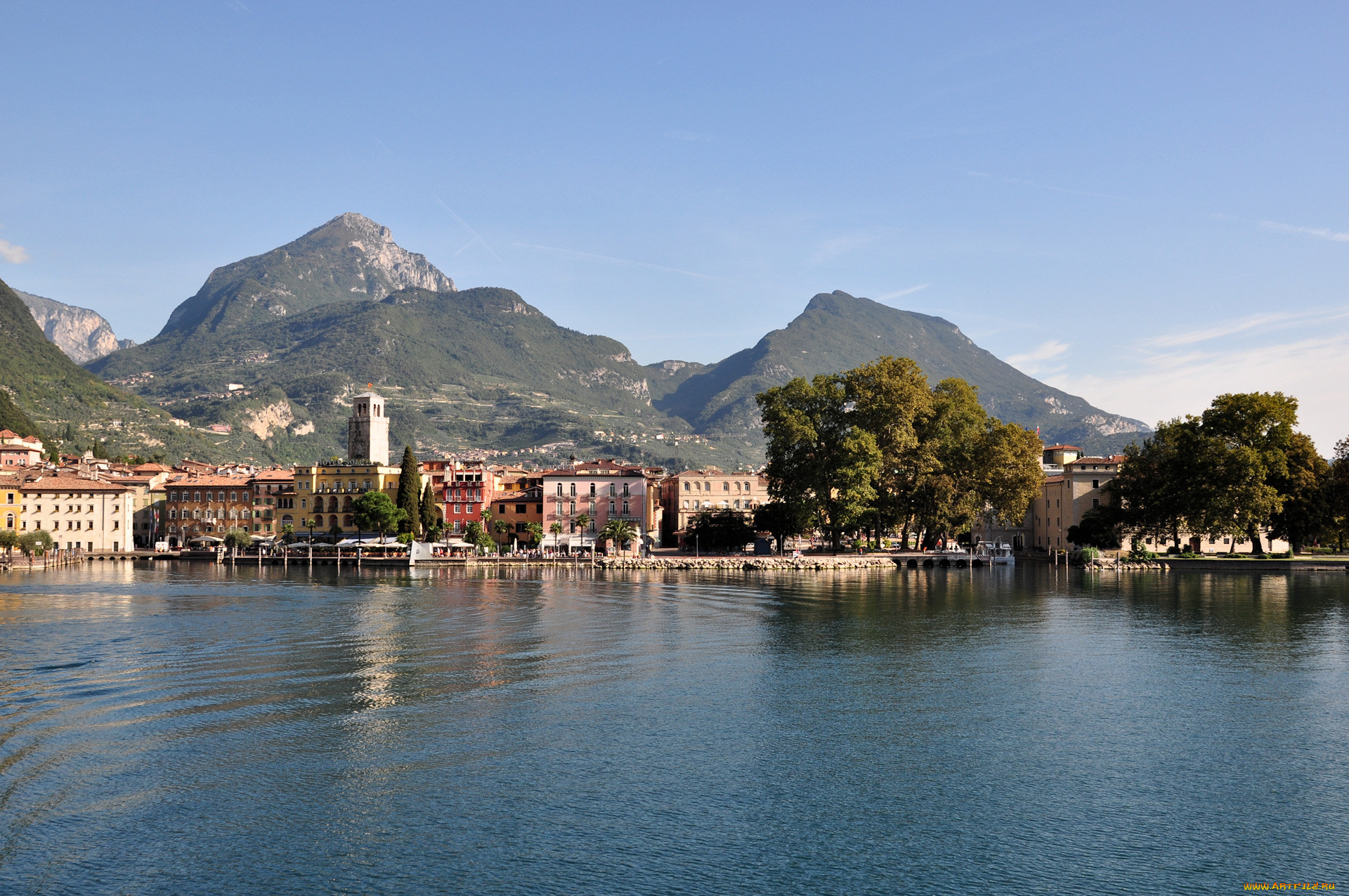 города, пейзажи, lake, garda, италия