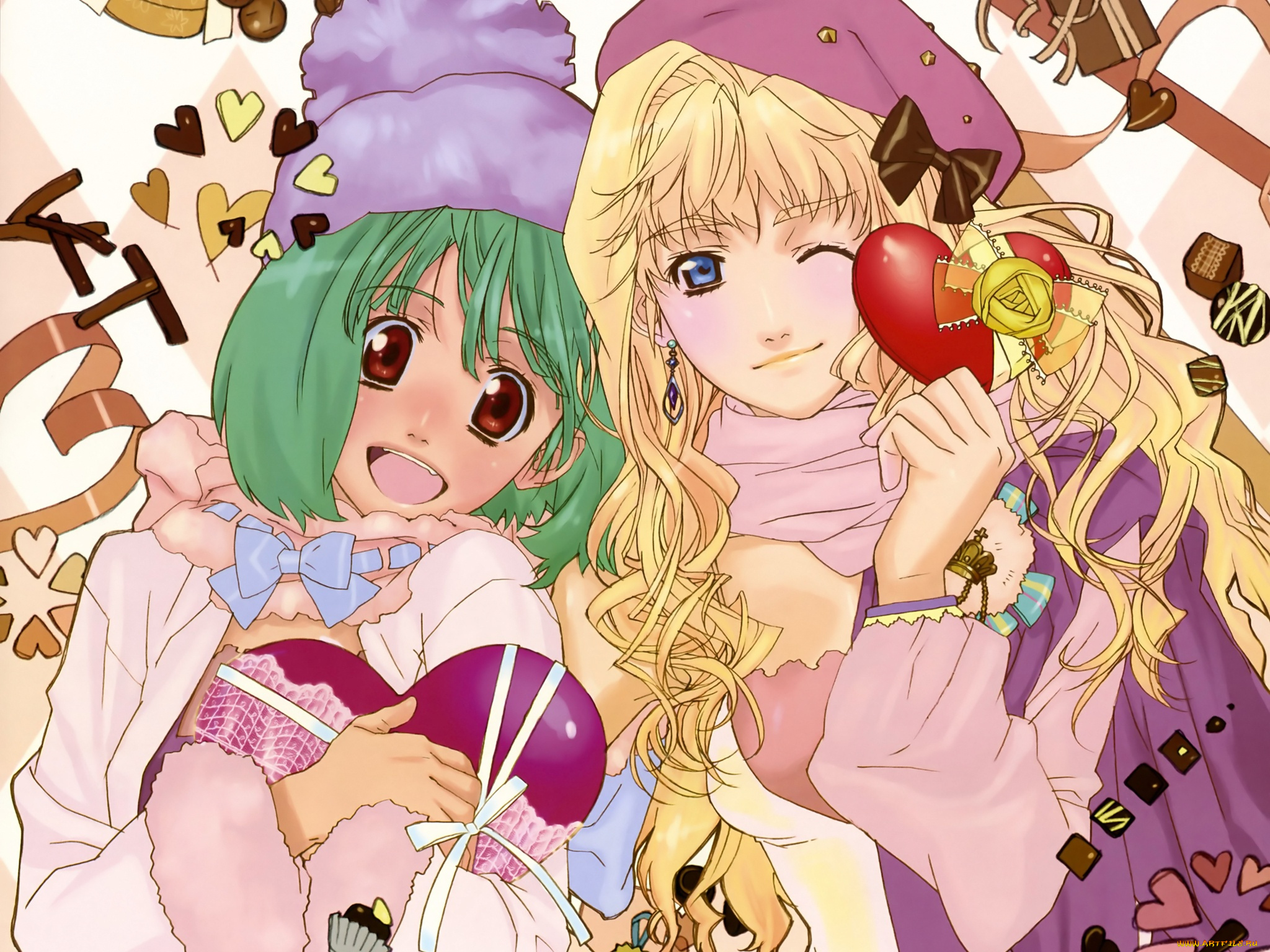 аниме, macross, frontier, девушки