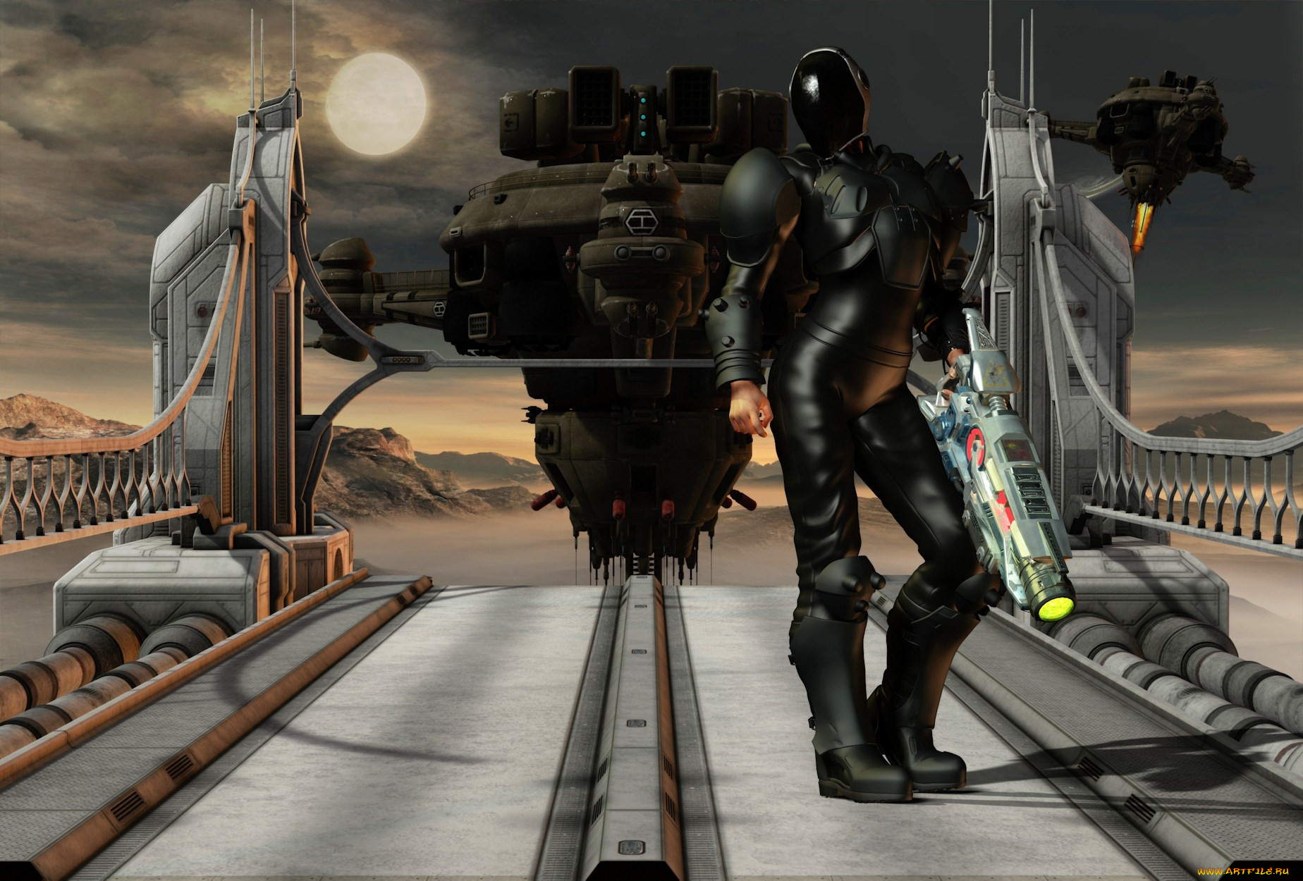 3д, графика, fantasy, фантазия, оружие, доспехи, воин