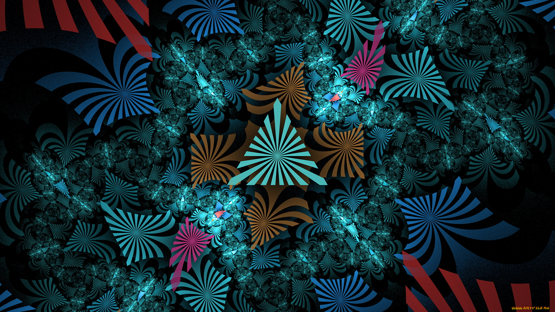 3д, графика, fractal, фракталы, фон, узор, цвета