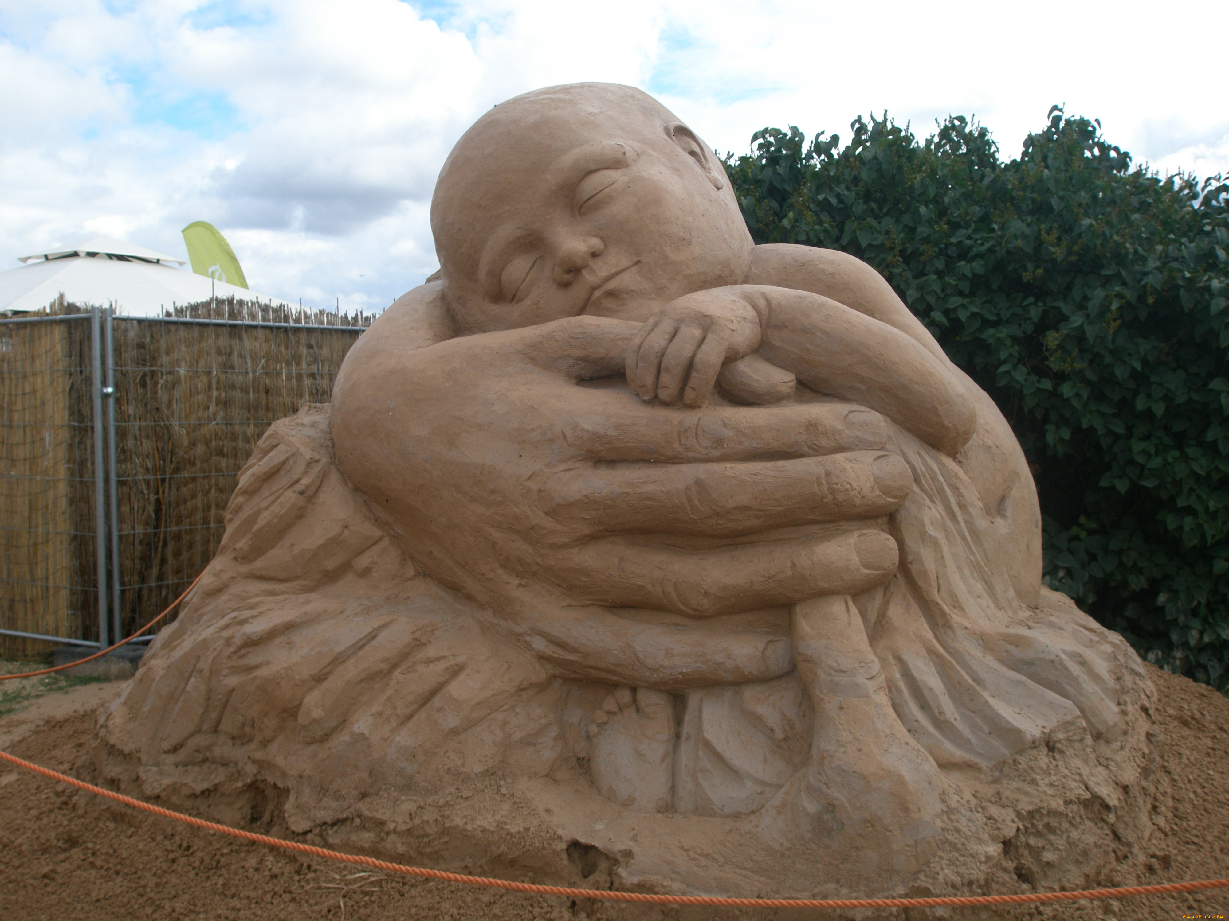 разное, фигуры, из, песка, льда, снега, песок, скульптура