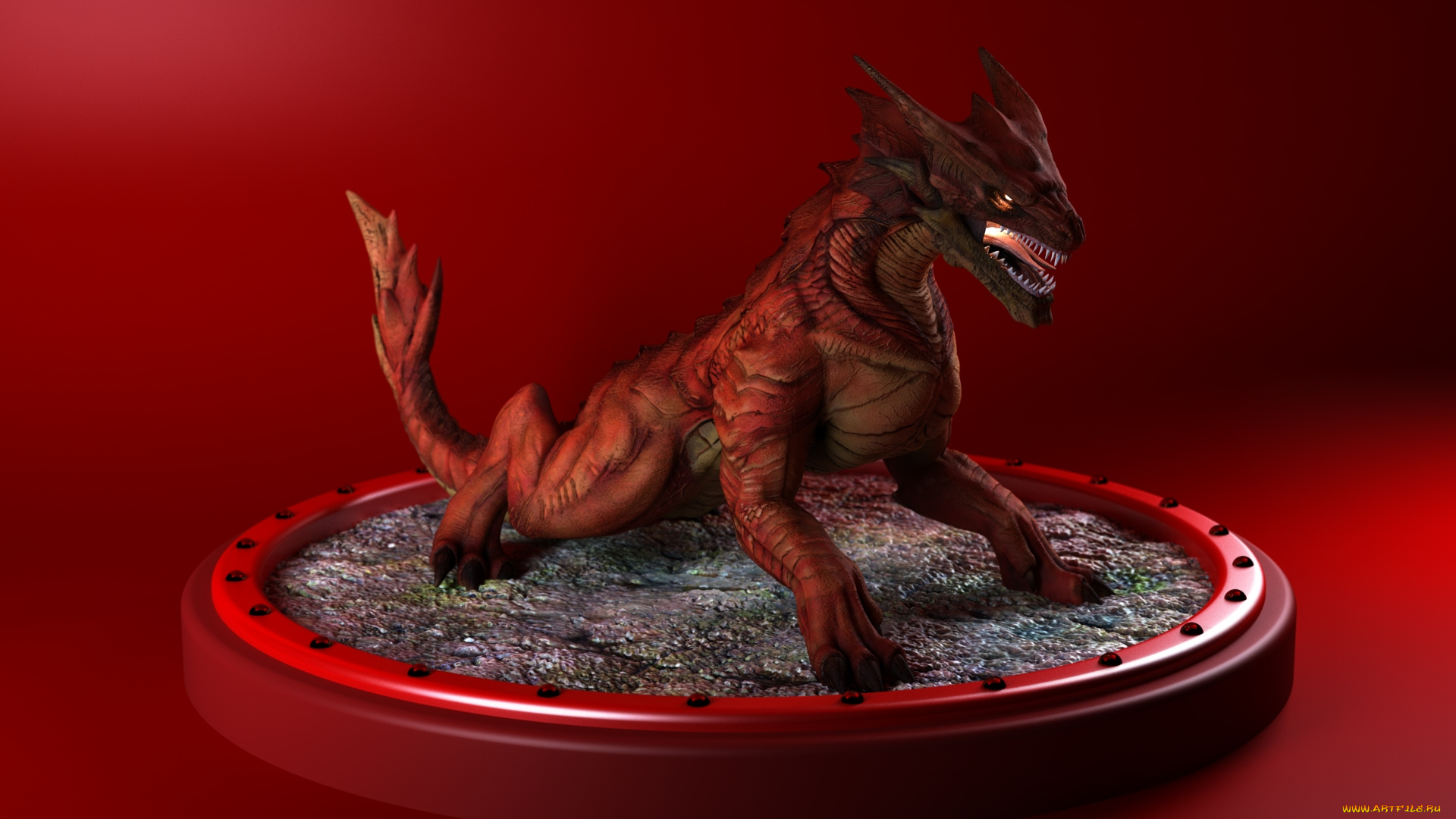 3д, графика, creatures, существа, дракон