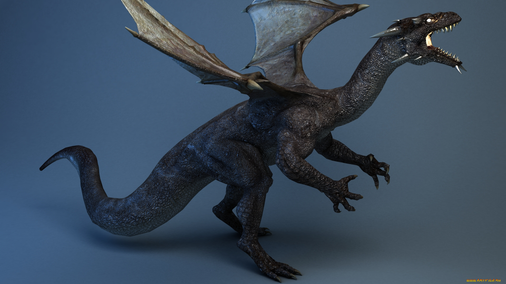 3д, графика, creatures, существа, дракон