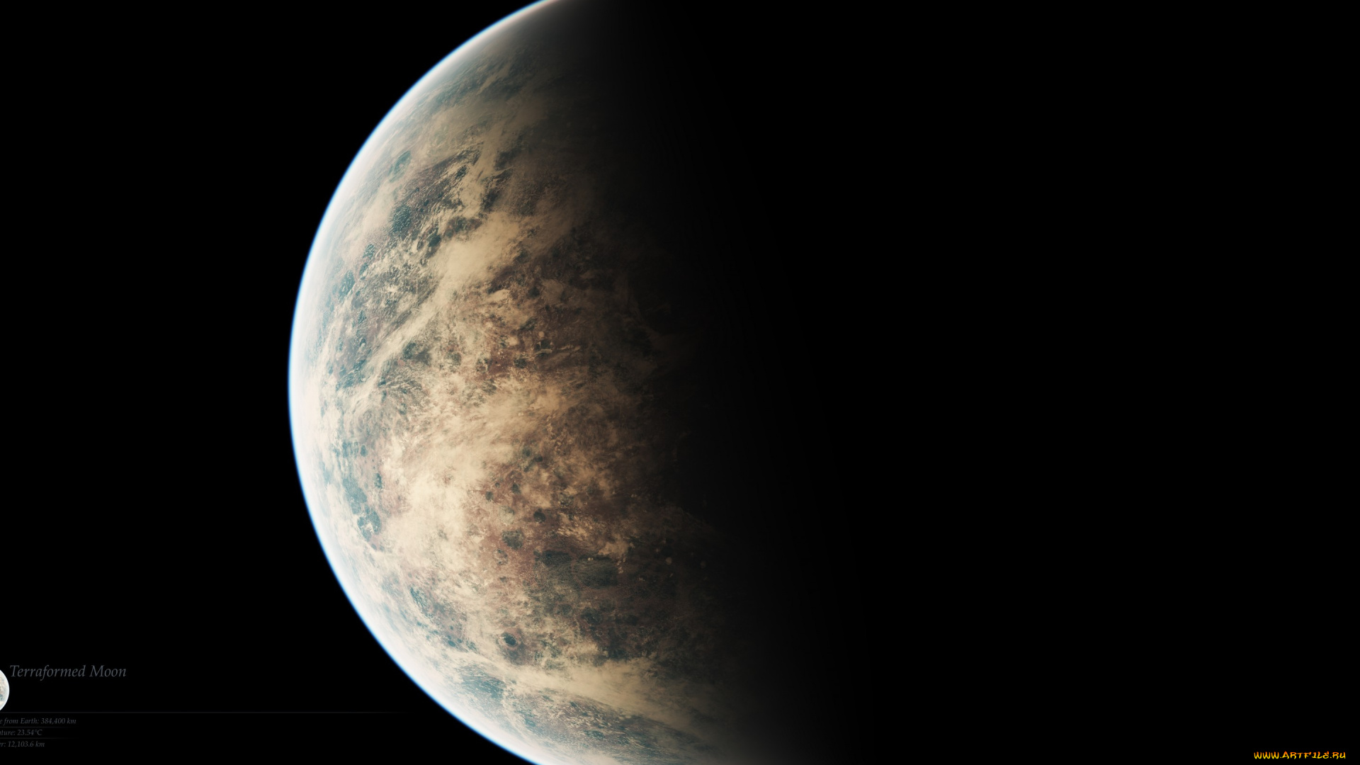 космос, луна, планета