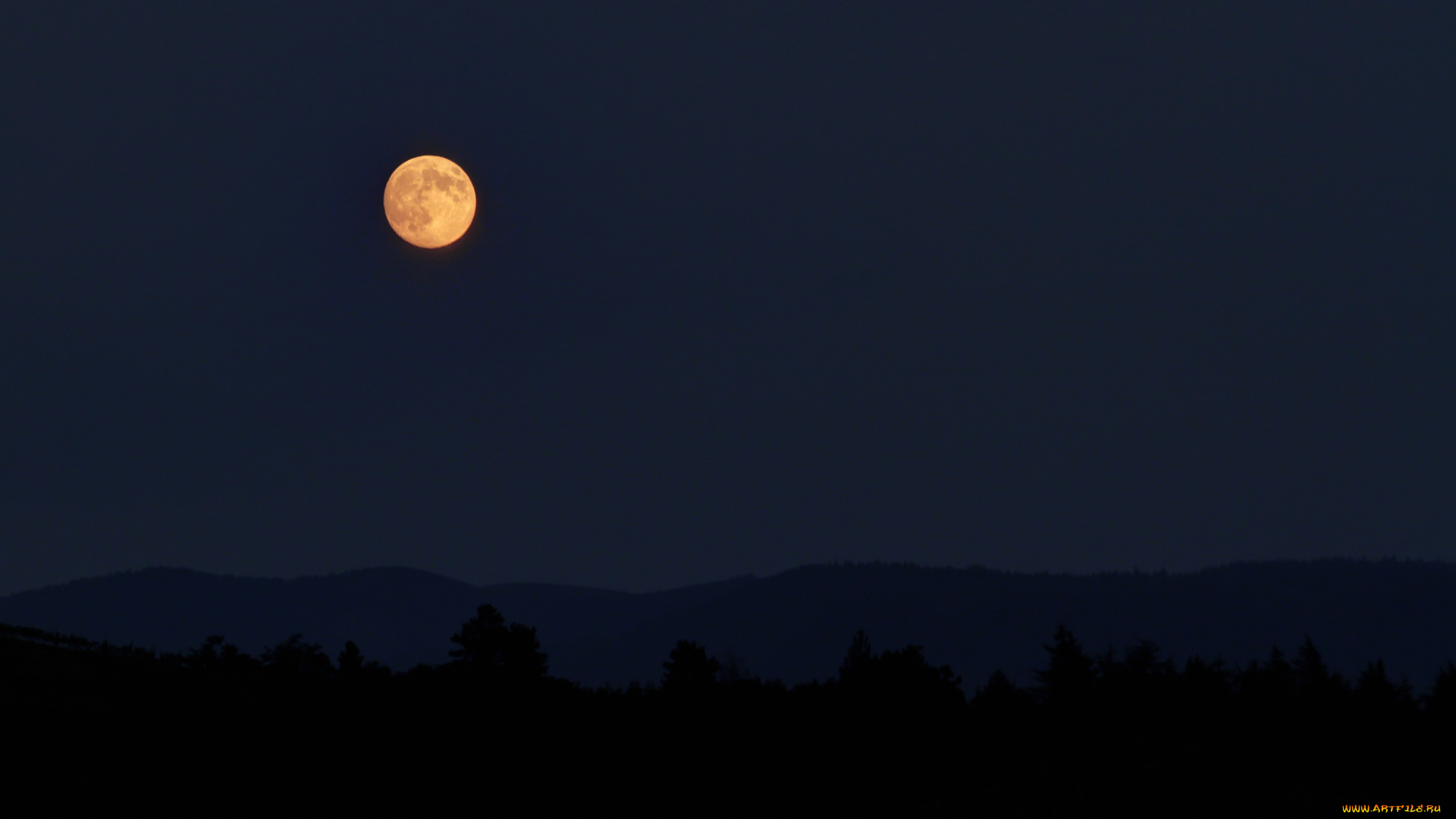 космос, луна, планета, полнолуние