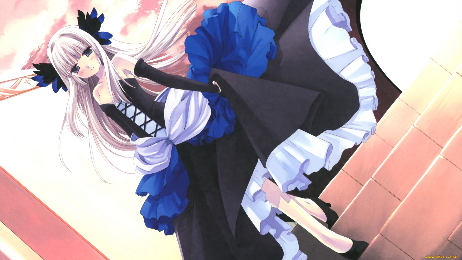 odin, sphere, аниме, бантик, волосы