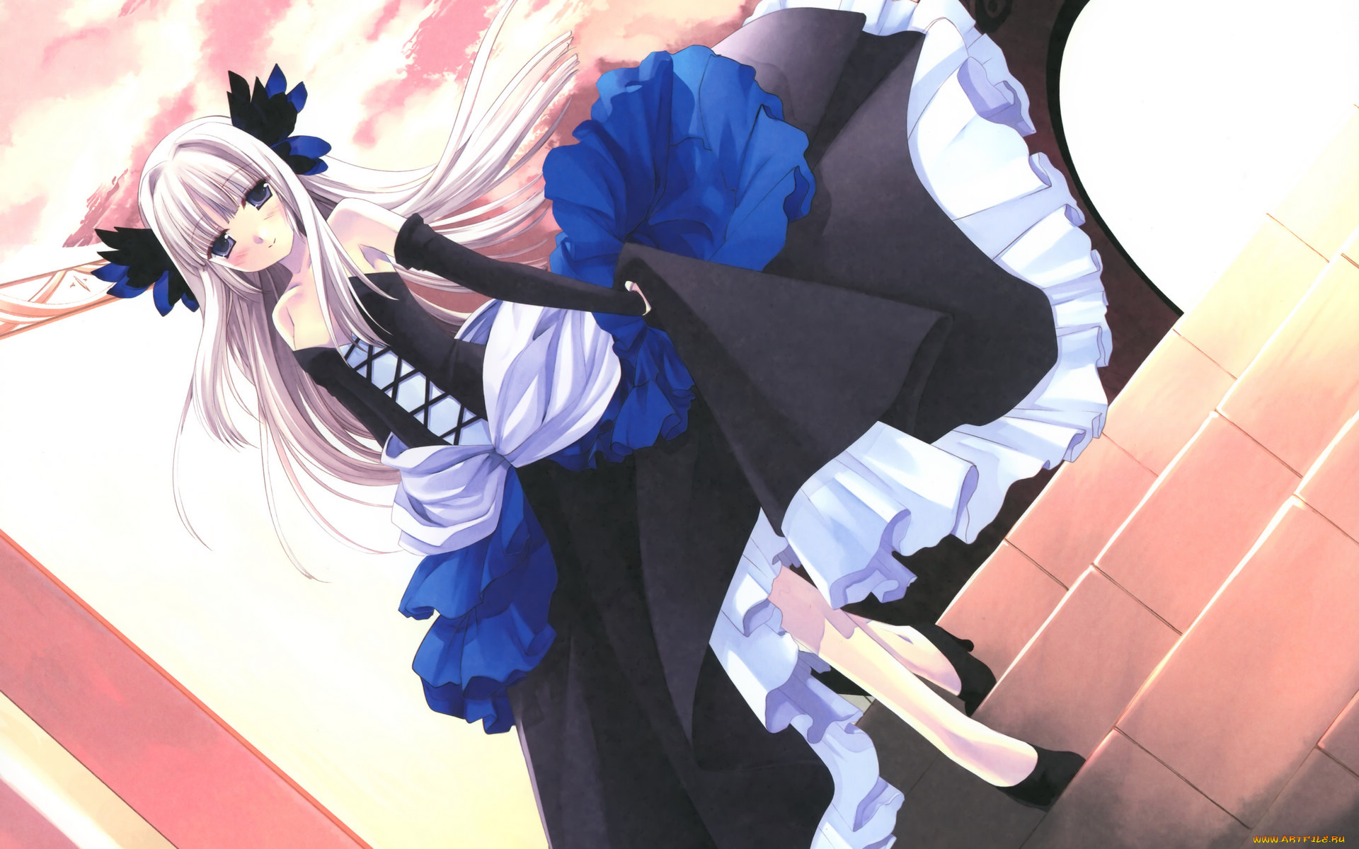 odin, sphere, аниме, бантик, волосы