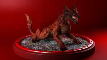 Картинка 3д графика creatures существа дракон