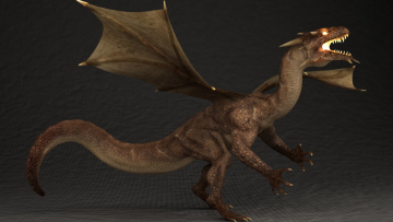 обоя 3д, графика, creatures, существа, дракон