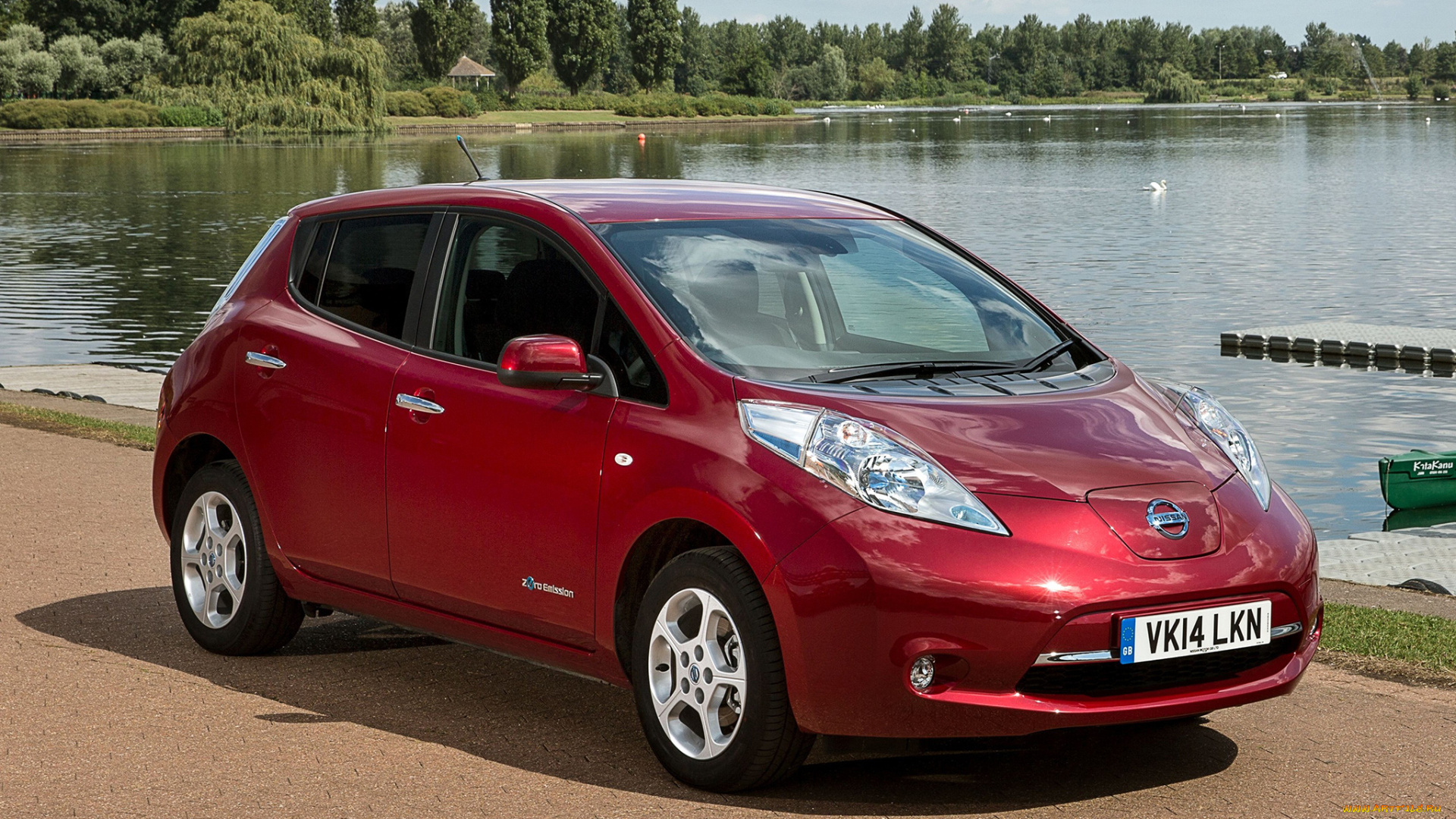 автомобили, nissan, datsun, 2013г, uk-spec, leaf, красный