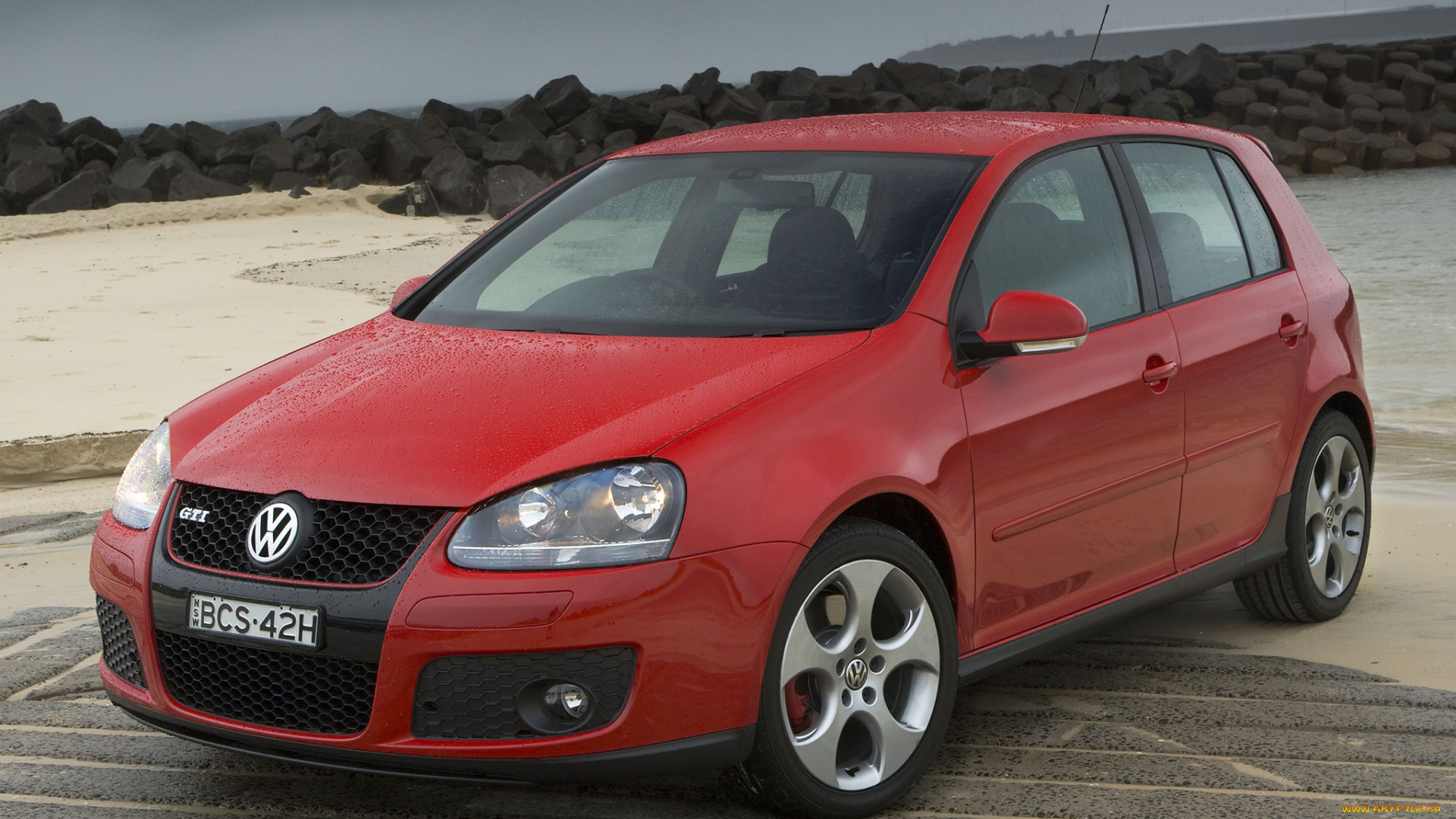 автомобили, volkswagen, gti, golf, type, 1k, au-spec, 5-door, красный