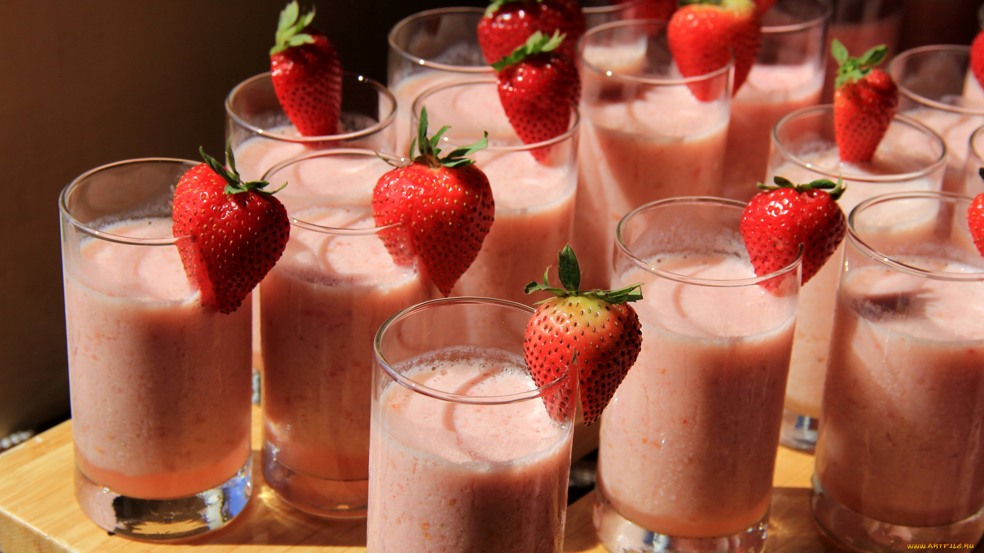 еда, напитки, , коктейль, стакан, коктейль, клубника