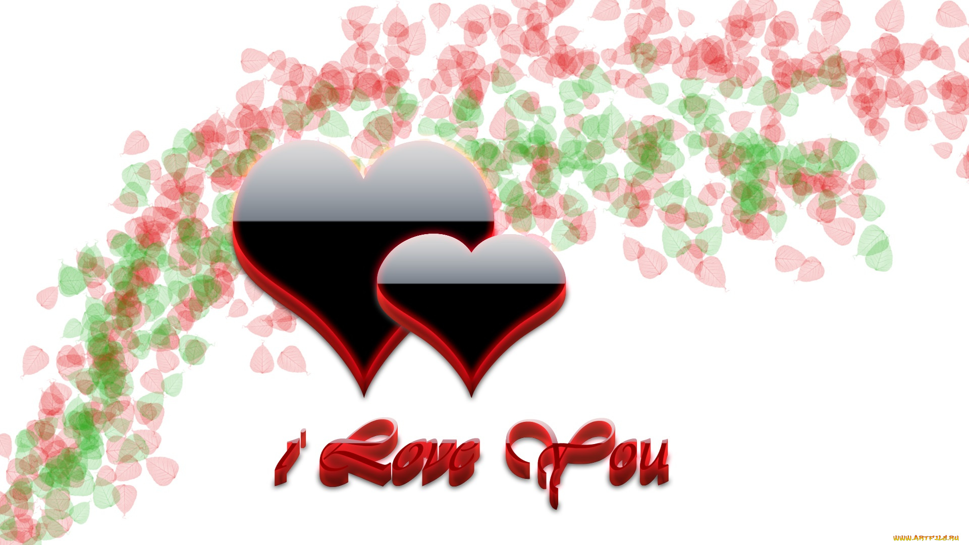 праздничные, день, святого, валентина, , сердечки, , любовь, листочки