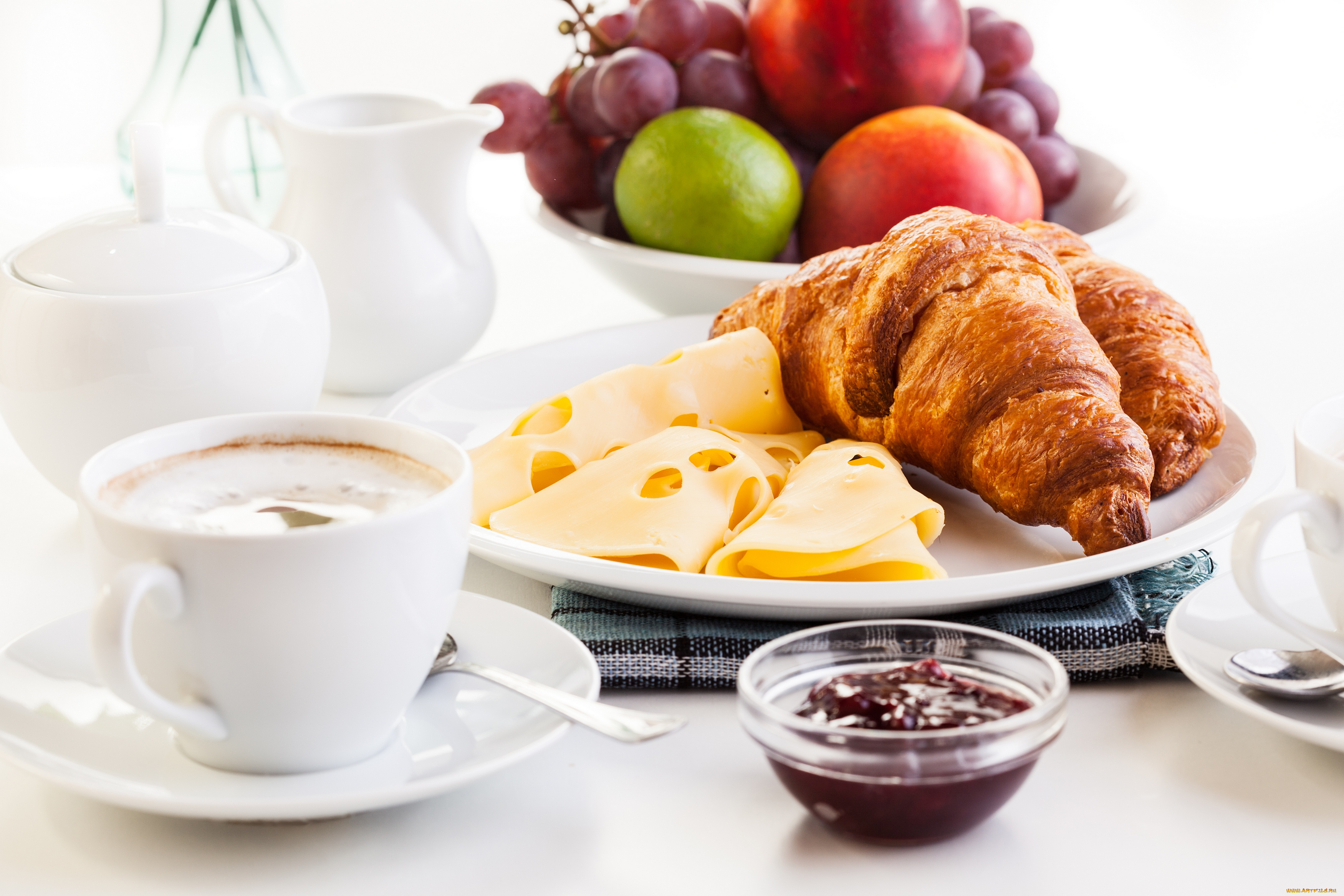 еда, разное, выпечка, сыр, кофе, завтрак