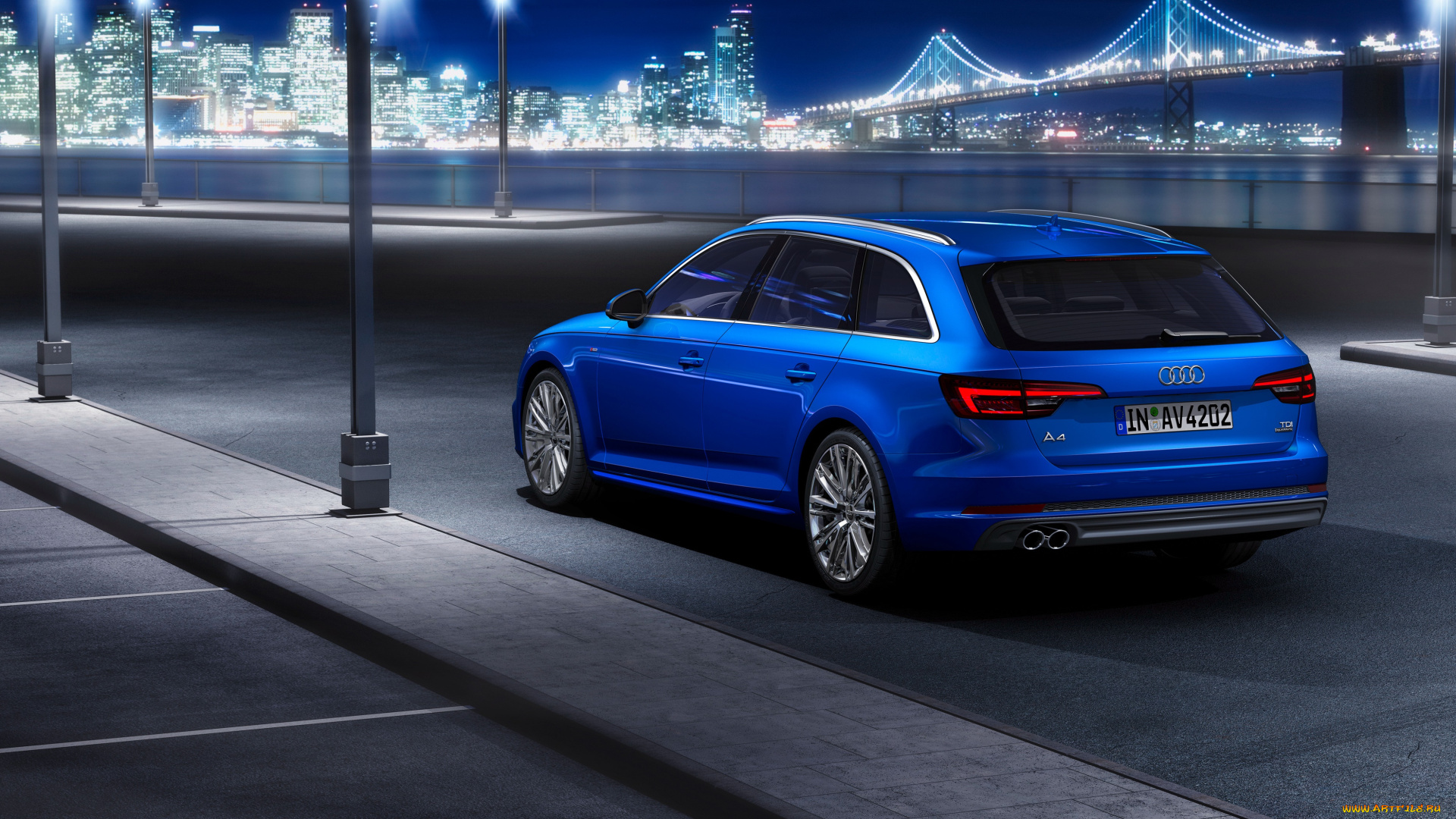 автомобили, audi, синий, 2015г, s, line, b9, tdi, quattro, 3-0, avant, a4