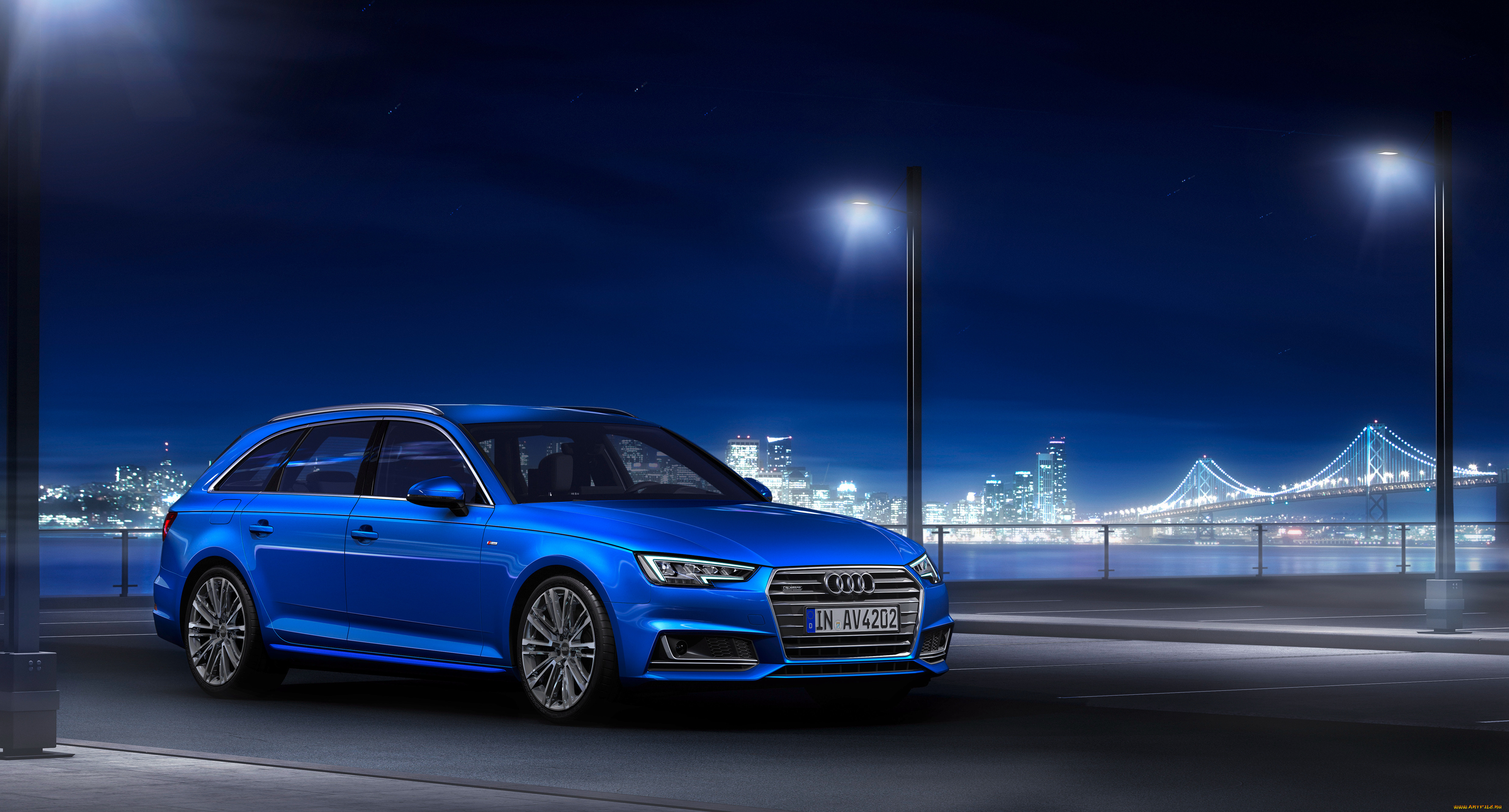 автомобили, audi, 2015г, синий, b9, s, line, quattro, tdi, 3-0, avant, a4