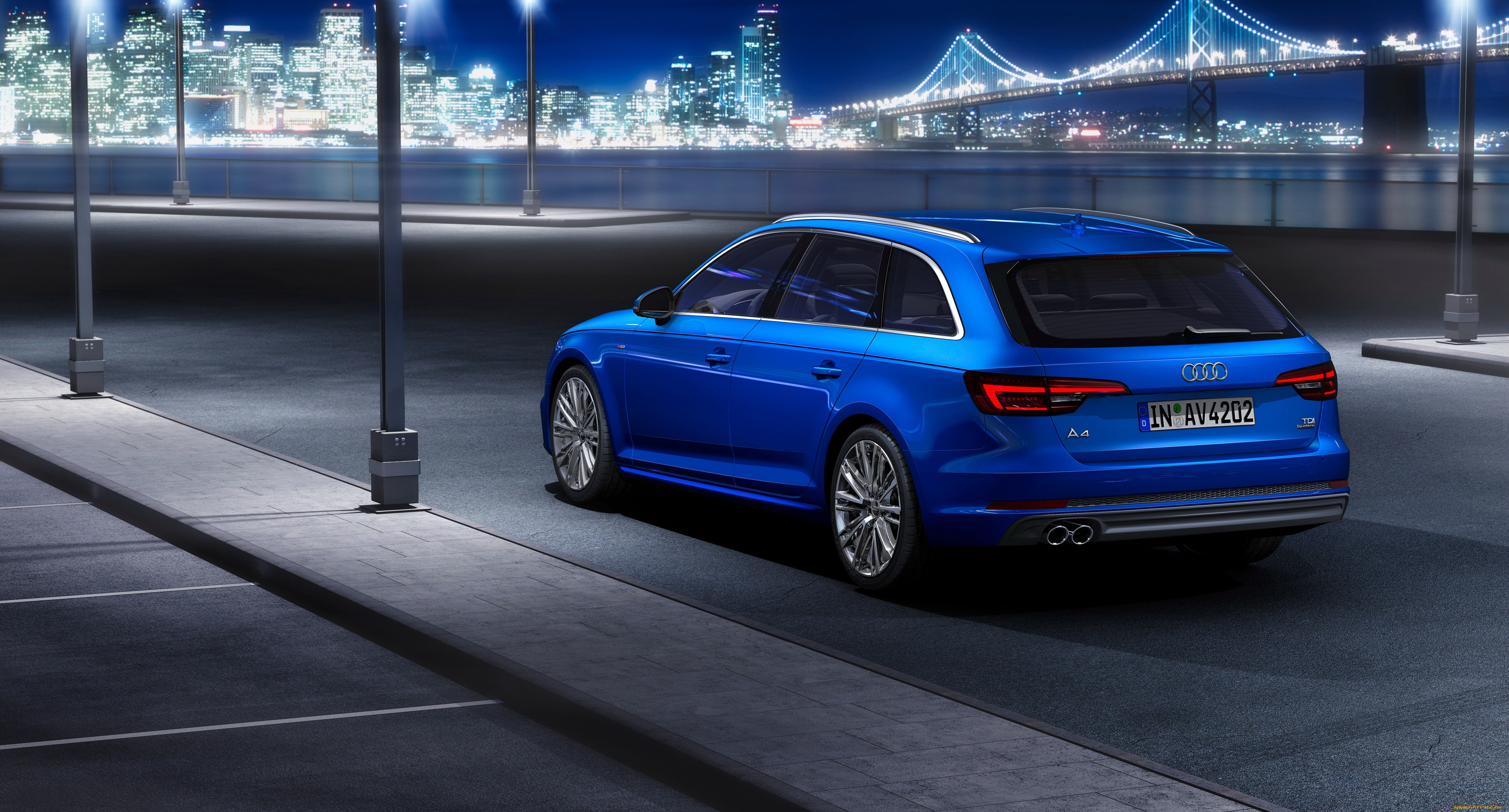 автомобили, audi, синий, 2015г, s, line, b9, tdi, quattro, 3-0, avant, a4