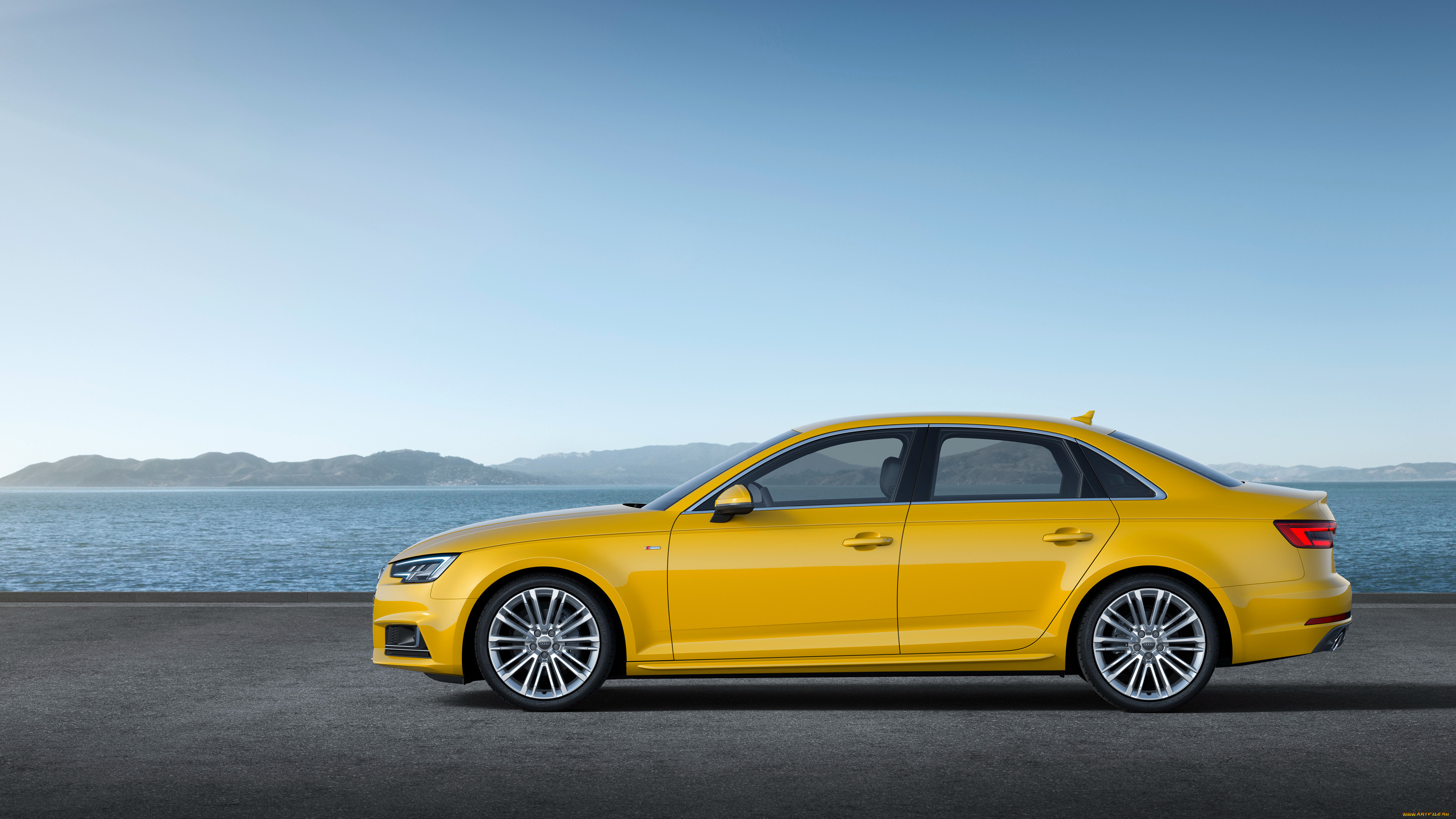 автомобили, audi, i, quattro, tfs, a4, 2-0, желтый, s, line, b9, 2015г