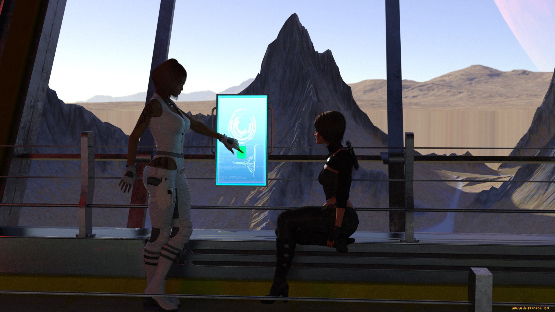 3д, графика, фантазия, , fantasy, фон, взгляд, девушки