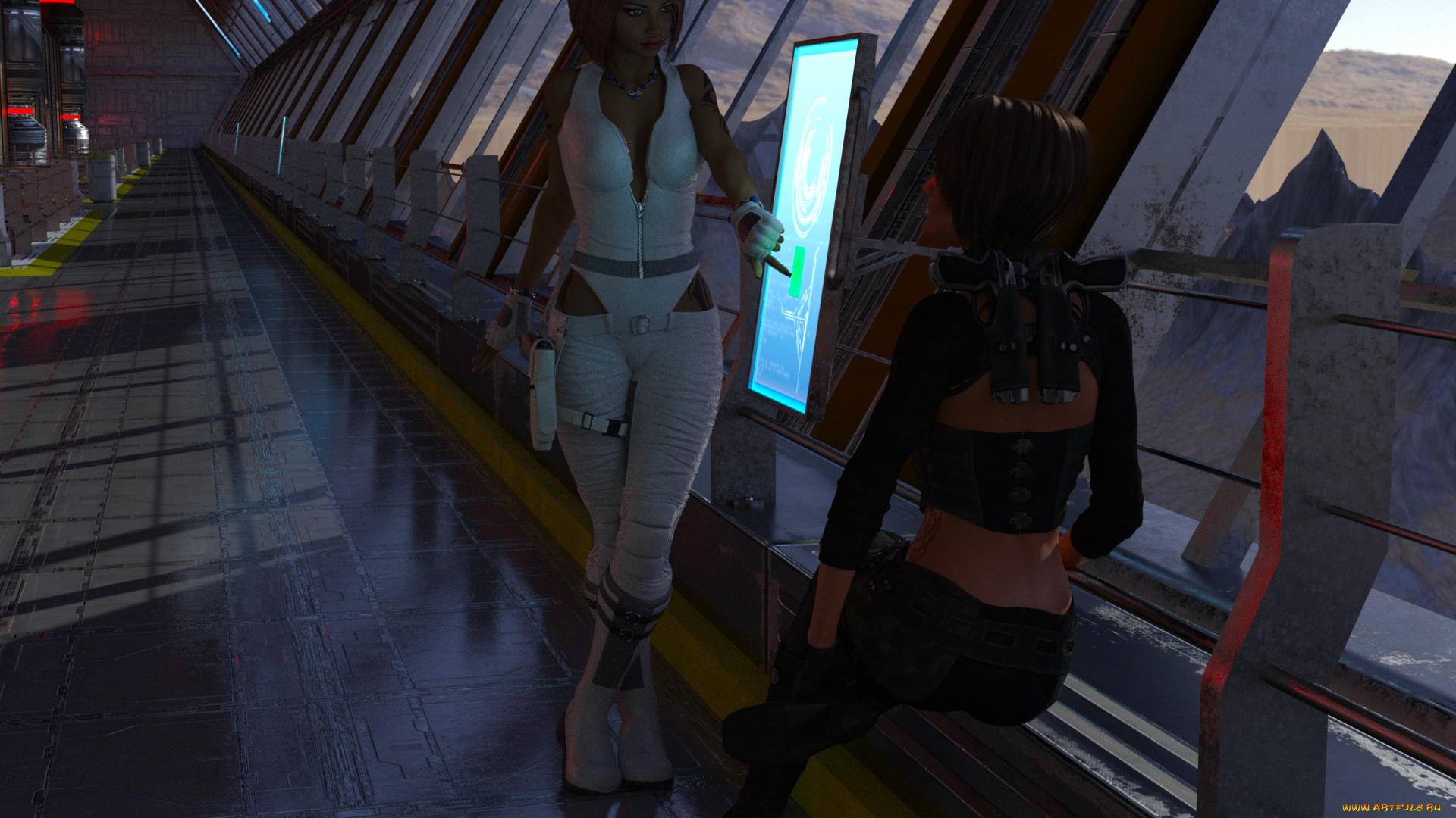 3д, графика, фантазия, , fantasy, фон, взгляд, девушки