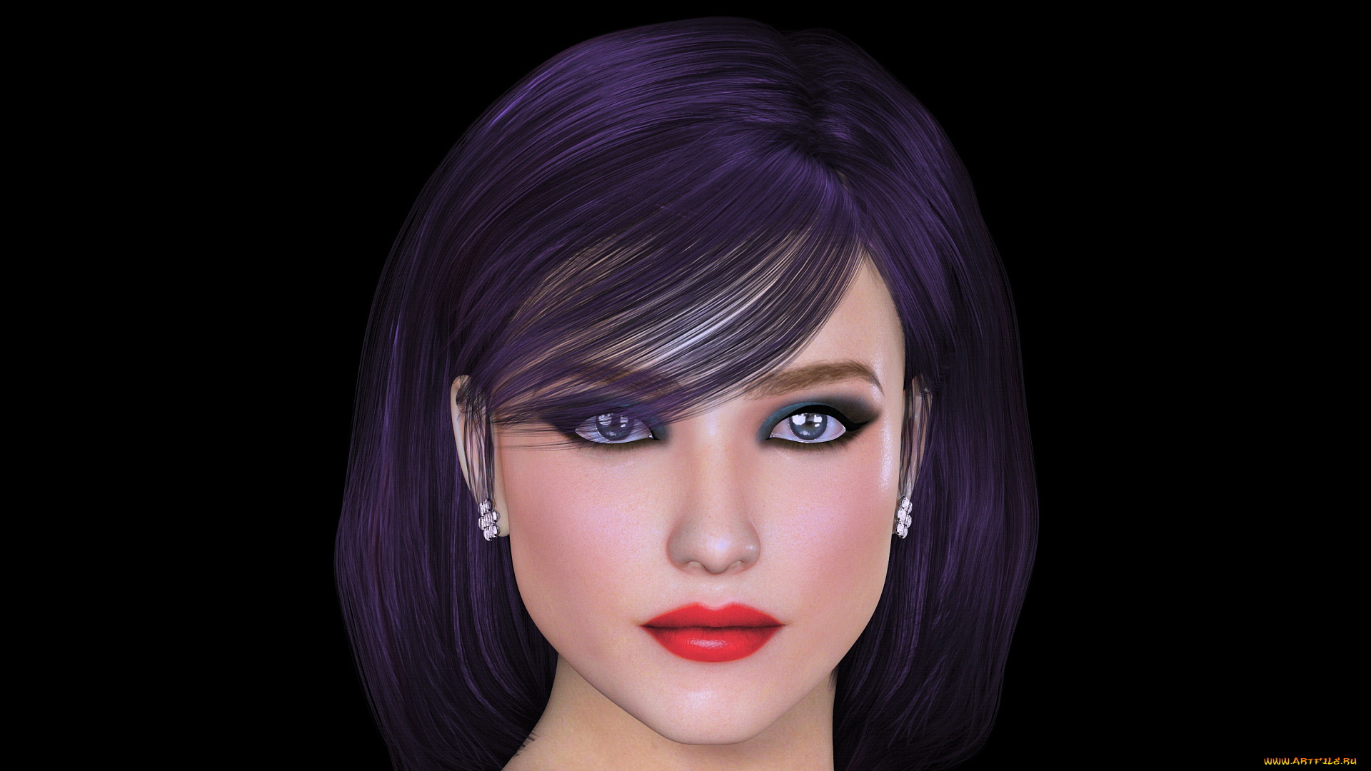 3д, графика, портрет, , portraits, девушка, взгляд, фон