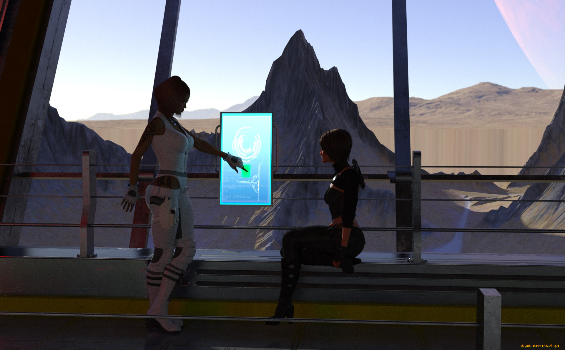 3д, графика, фантазия, , fantasy, фон, взгляд, девушки