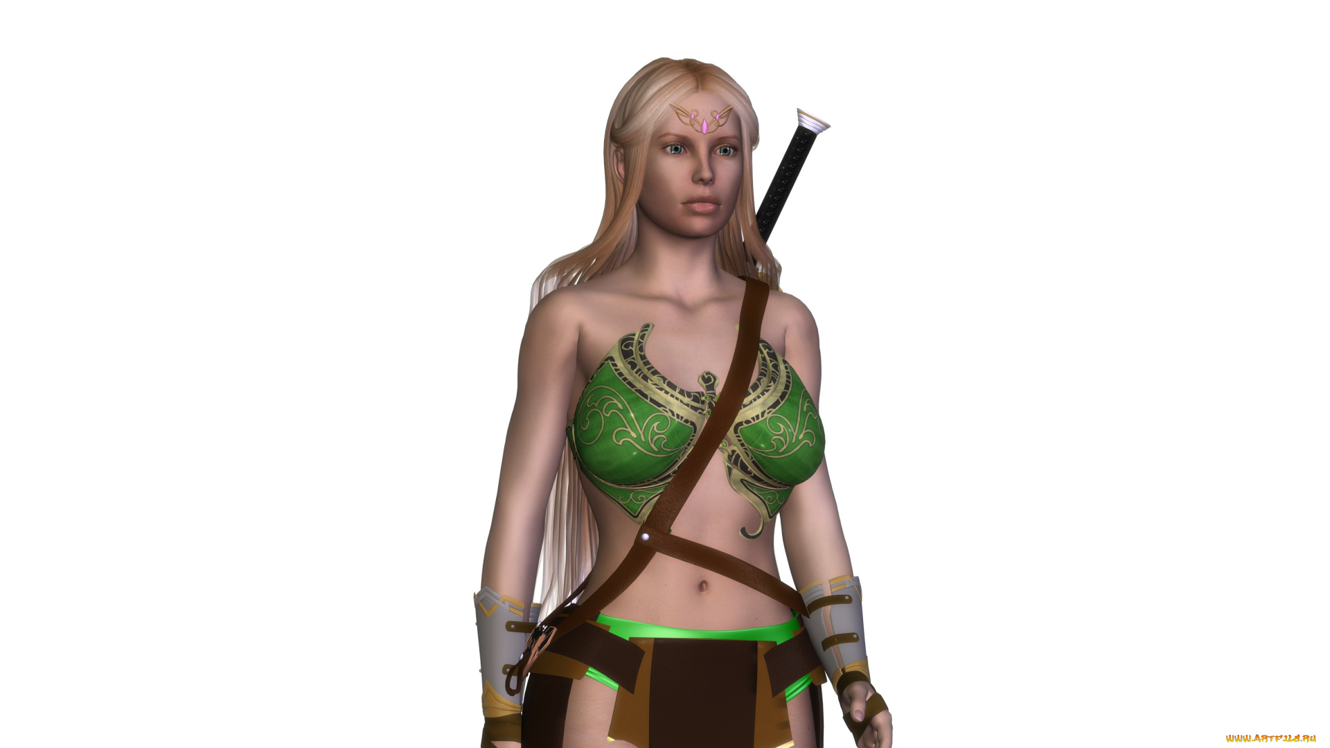 3д, графика, фантазия, , fantasy, фон, девушка, взгляд