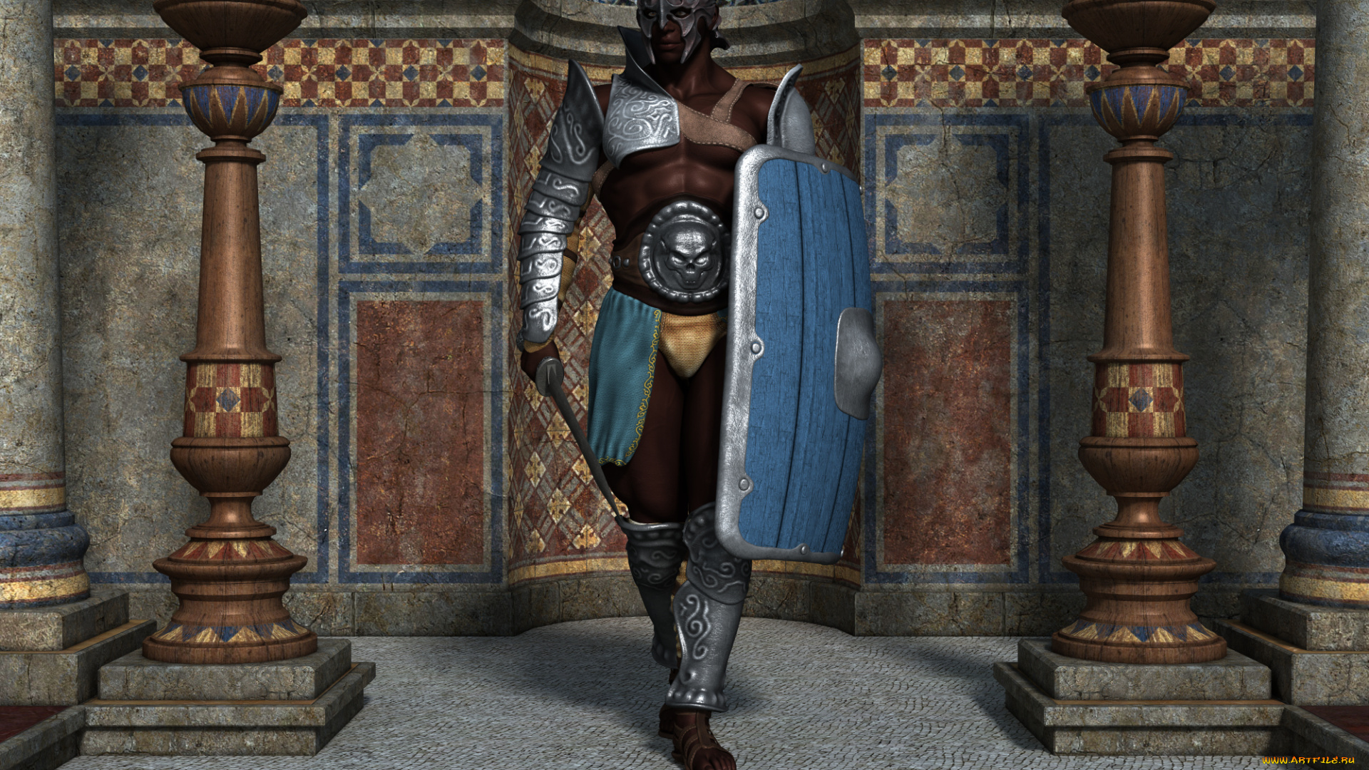 3д, графика, фантазия, , fantasy, мужчина, взгляд, фон