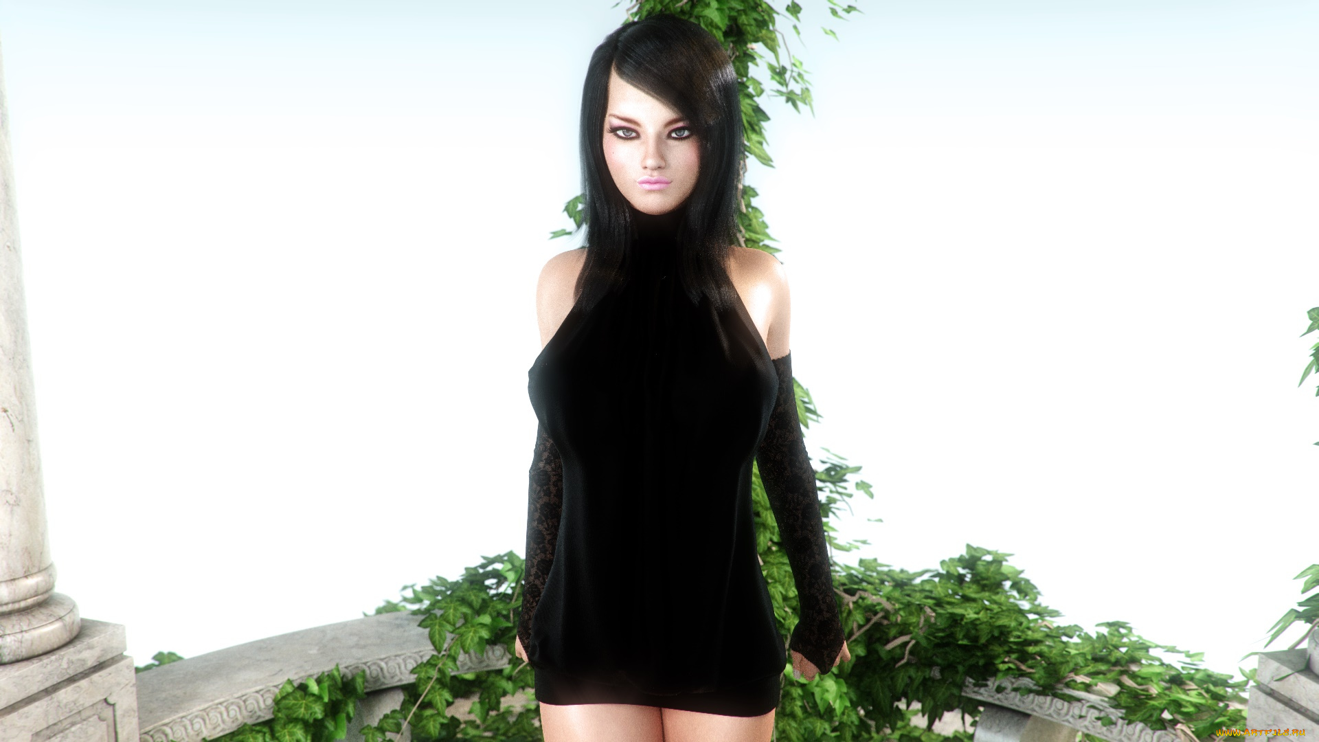 3д, графика, люди, , people, фон, взгляд, девушка